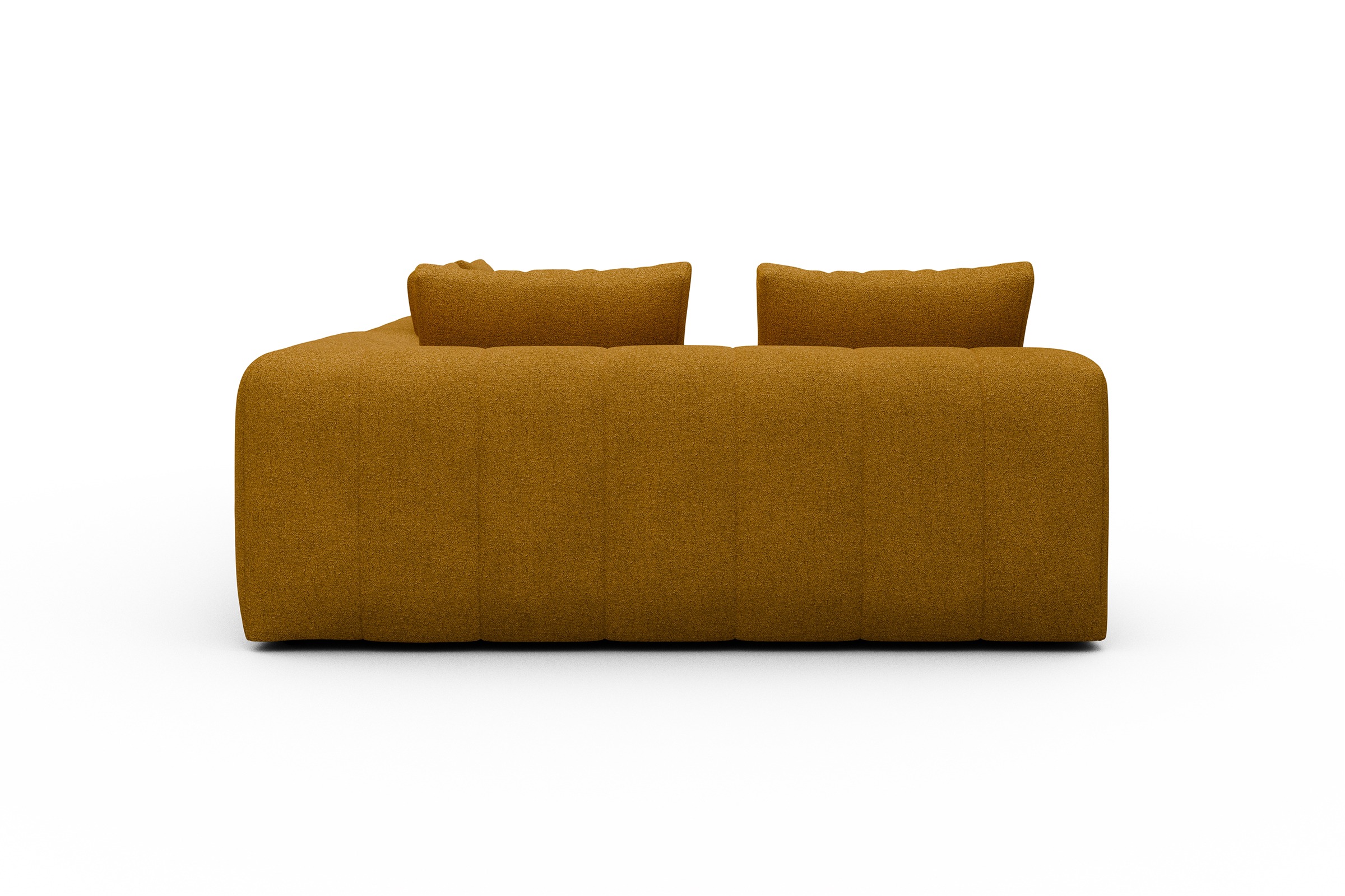 Ecksofa Hugo 2x 2,5-Sitzer Armlehne rechts Boucle-Ochre