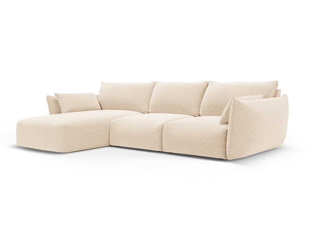 Cosmopolitan Design Ecksofa Matera 5-Sitzer Chenille Eden Helles Beige Links