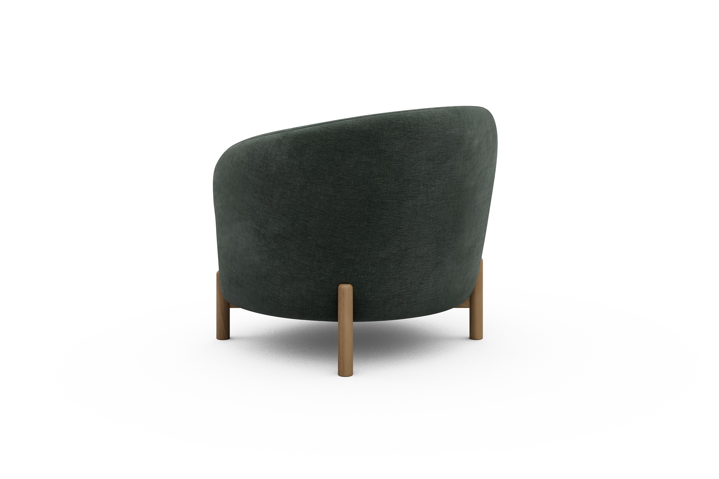 Sessel Ronda Holzbeine Eiche Natur Smooth-Laurel-Green