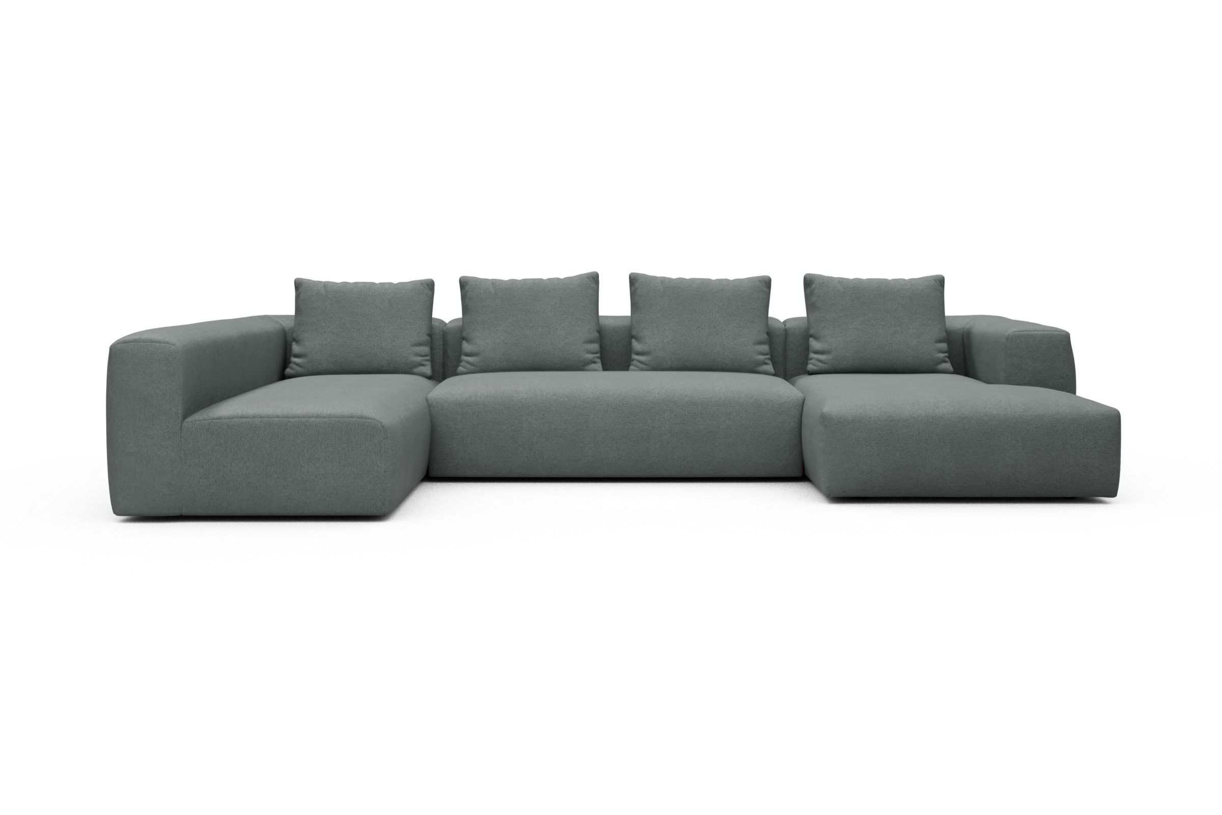 Skandi Home Wohnlandschaft Fred Chaiselongue rechts mit 2-Sitzer und lange Armlehne links Denari-Soft-Grey moebelfaktor
