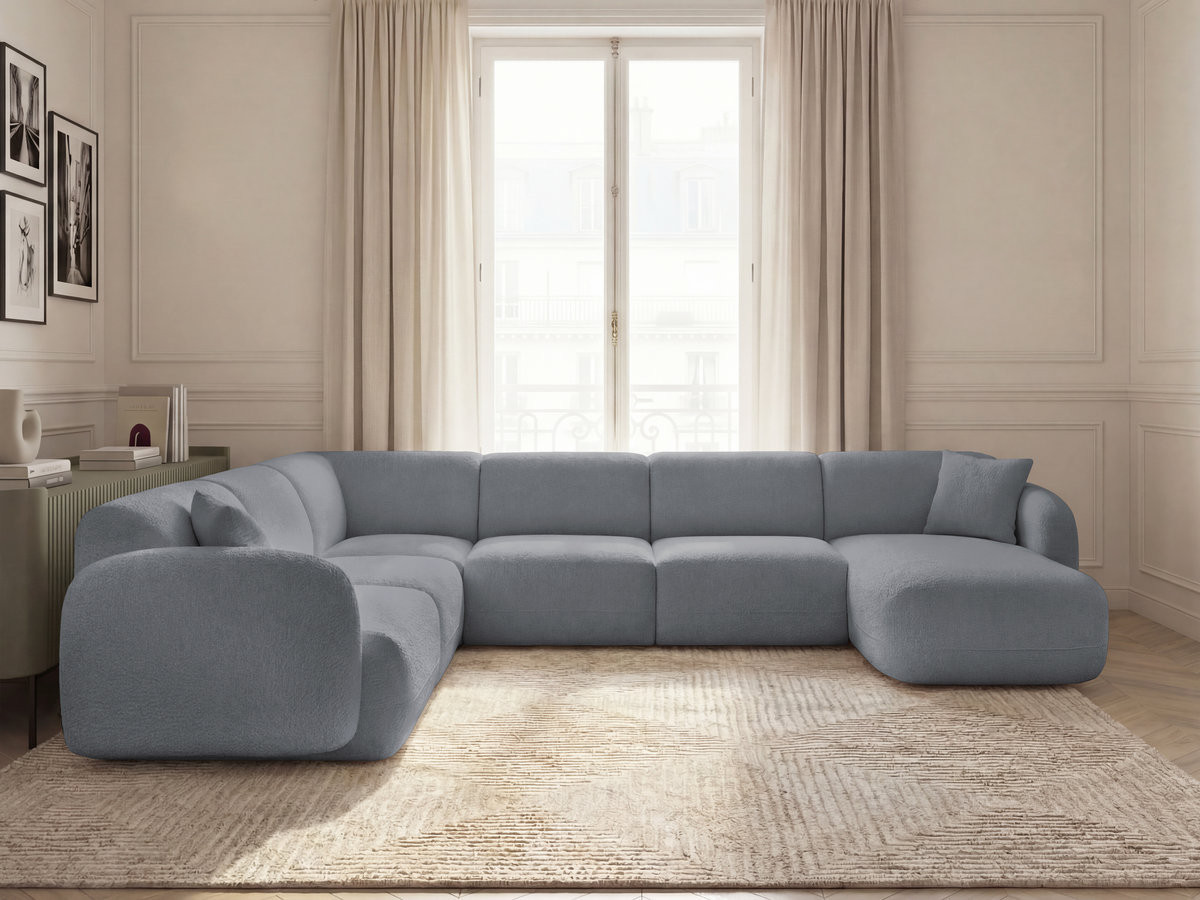 Bobochic Anda Wohnlandschaft Chenille Grau Ecke links