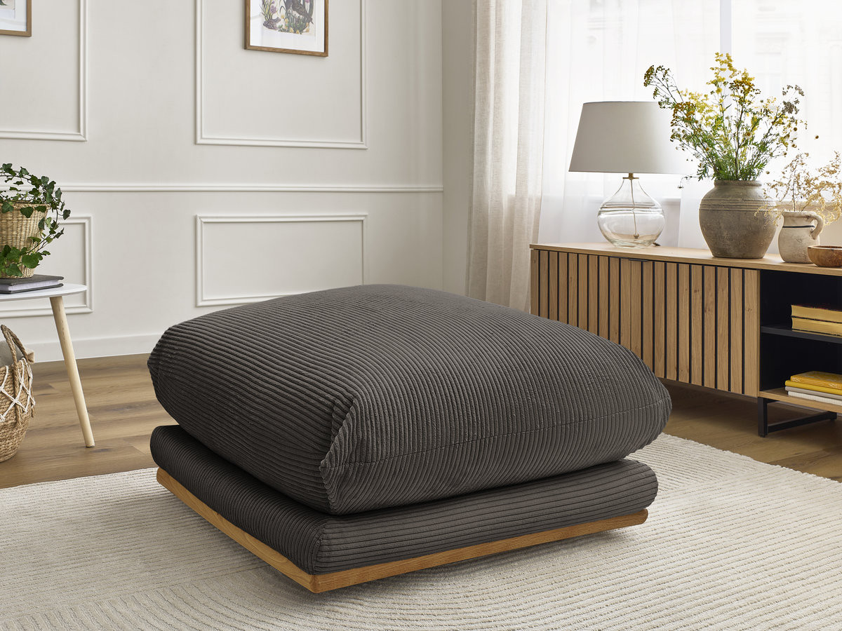 Bobochic Ernest Pouf Cordsamt Taupe
