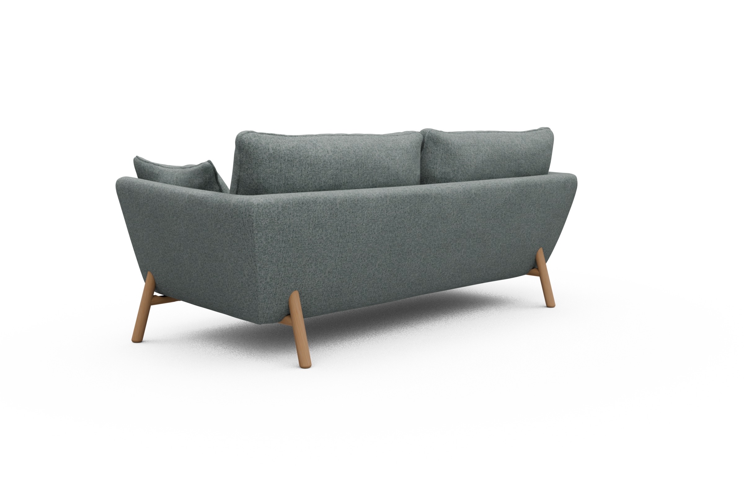 Sofa Emil 3-Sitzer Beinfarbe Eiche Natur Casone-Light-Mixed-Green