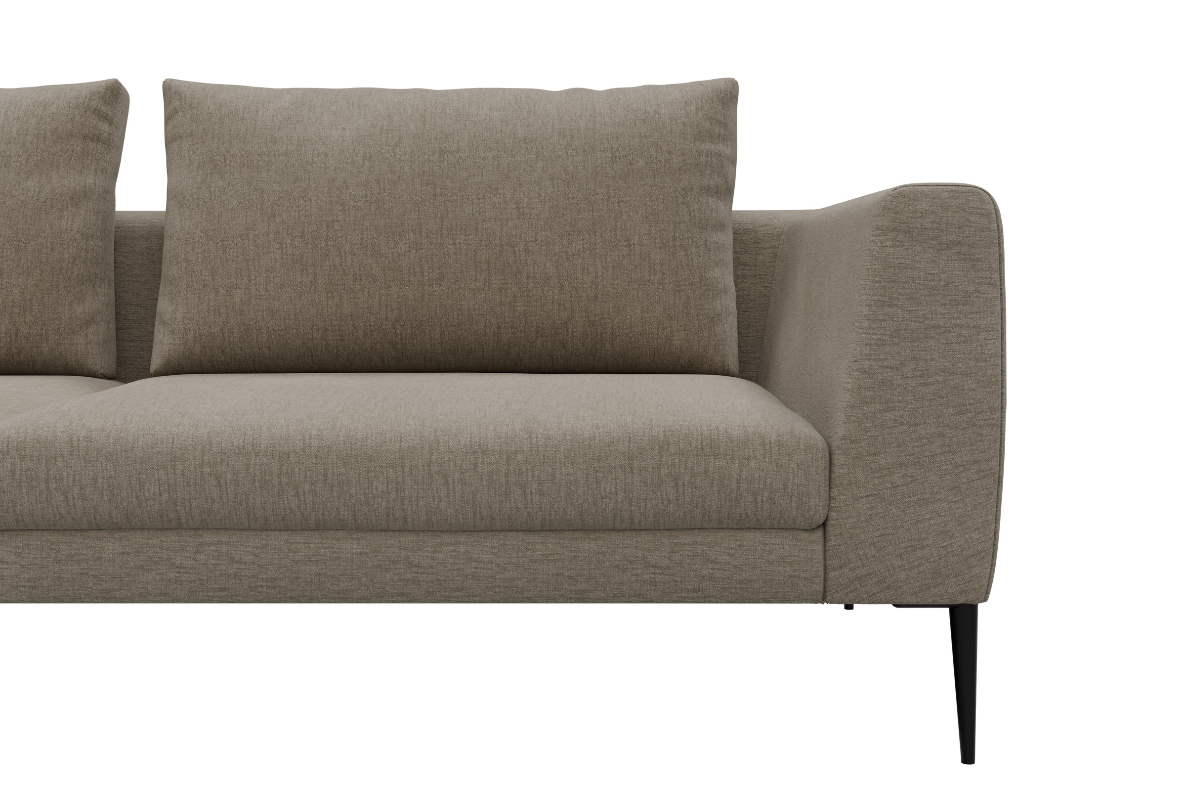 Ecksofa Paul Relax-Ecke links mit 2-Sitzer Smooth-Beige