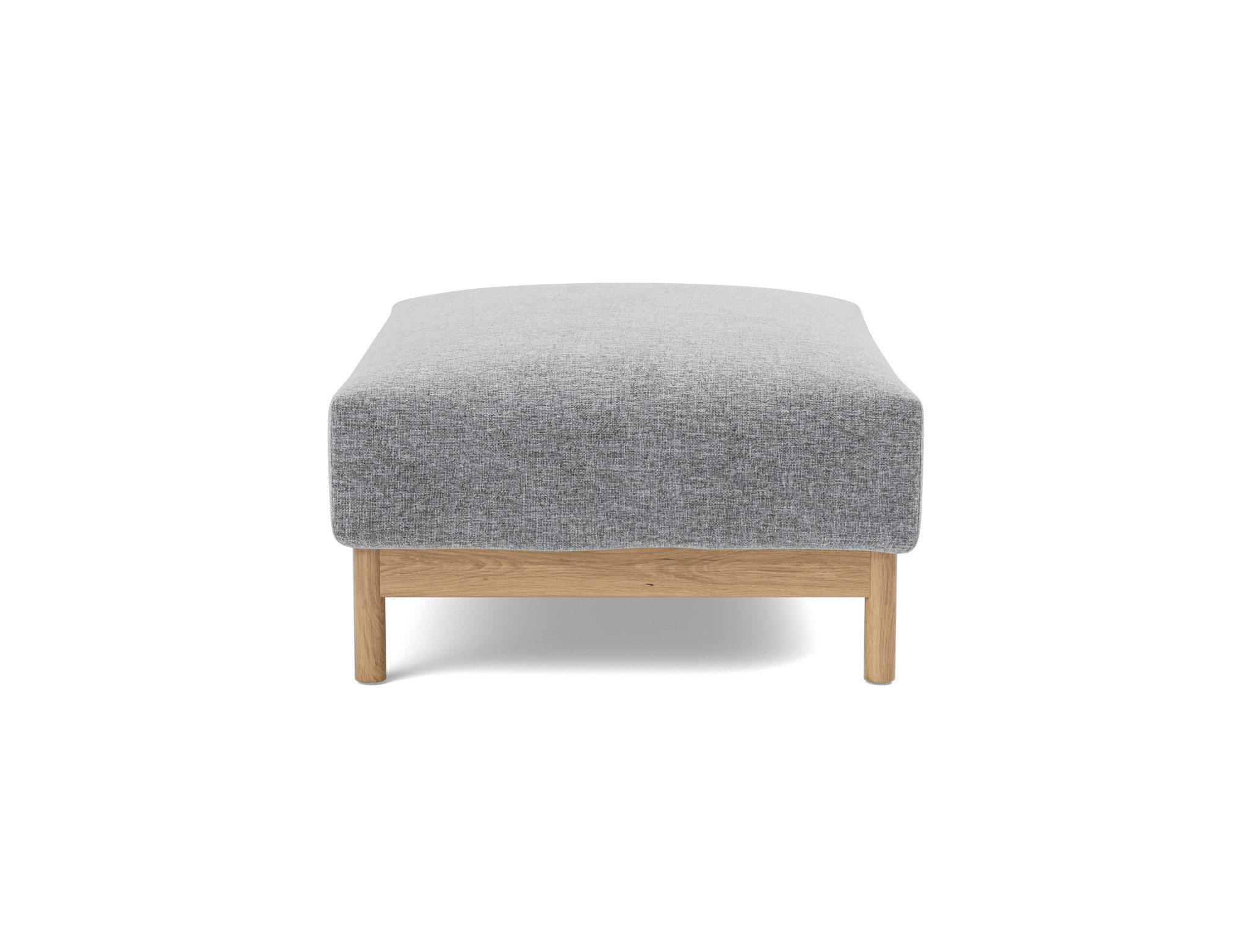 Hocker Malloy Strukturierter Stoff Twist 565-Granite Beine Eiche