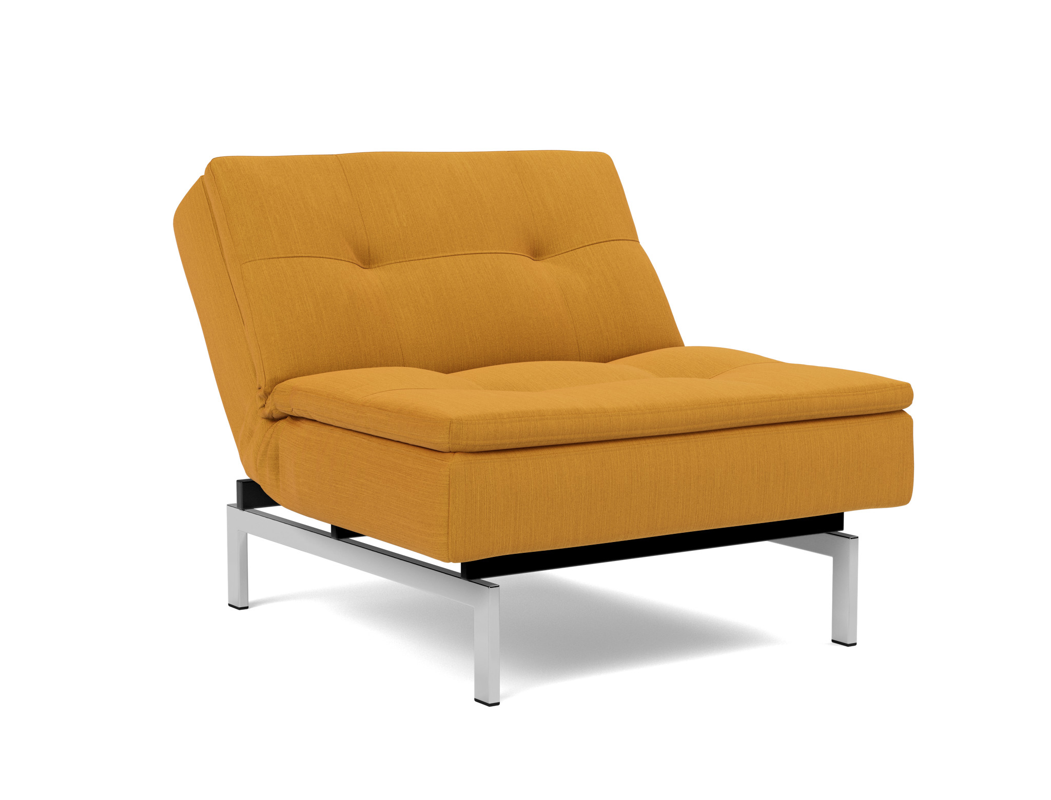 Sessel Dublexo Flachgewebe Elegance 507-Burned-Curry Beine Chrom