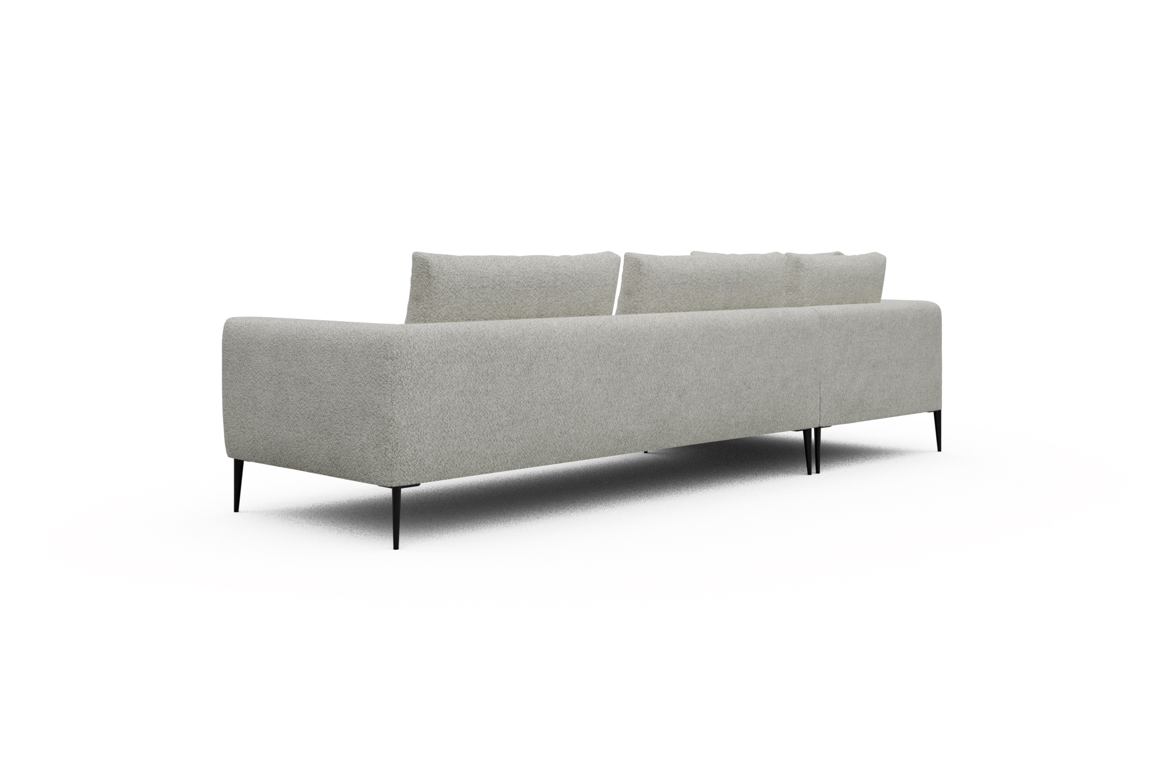 Ecksofa Paul Relax-Ecke rechts mit 3-Sitzer Vanora-Warm-Sand
