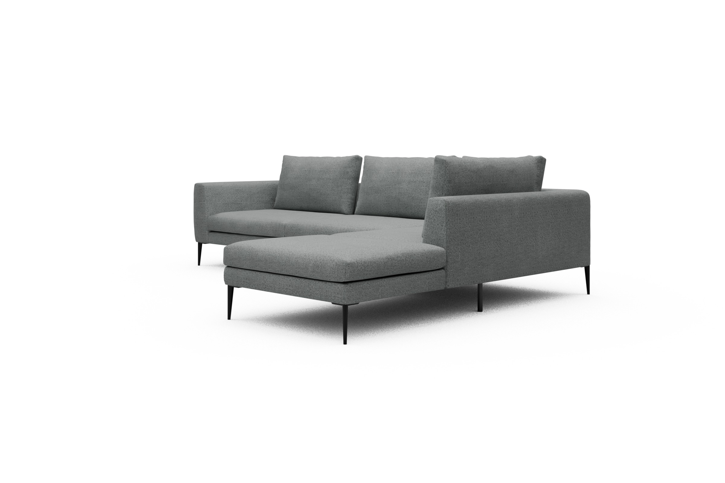 Ecksofa Paul Relax-Ecke links mit 3-Sitzer Aivi-Gravet-Grey