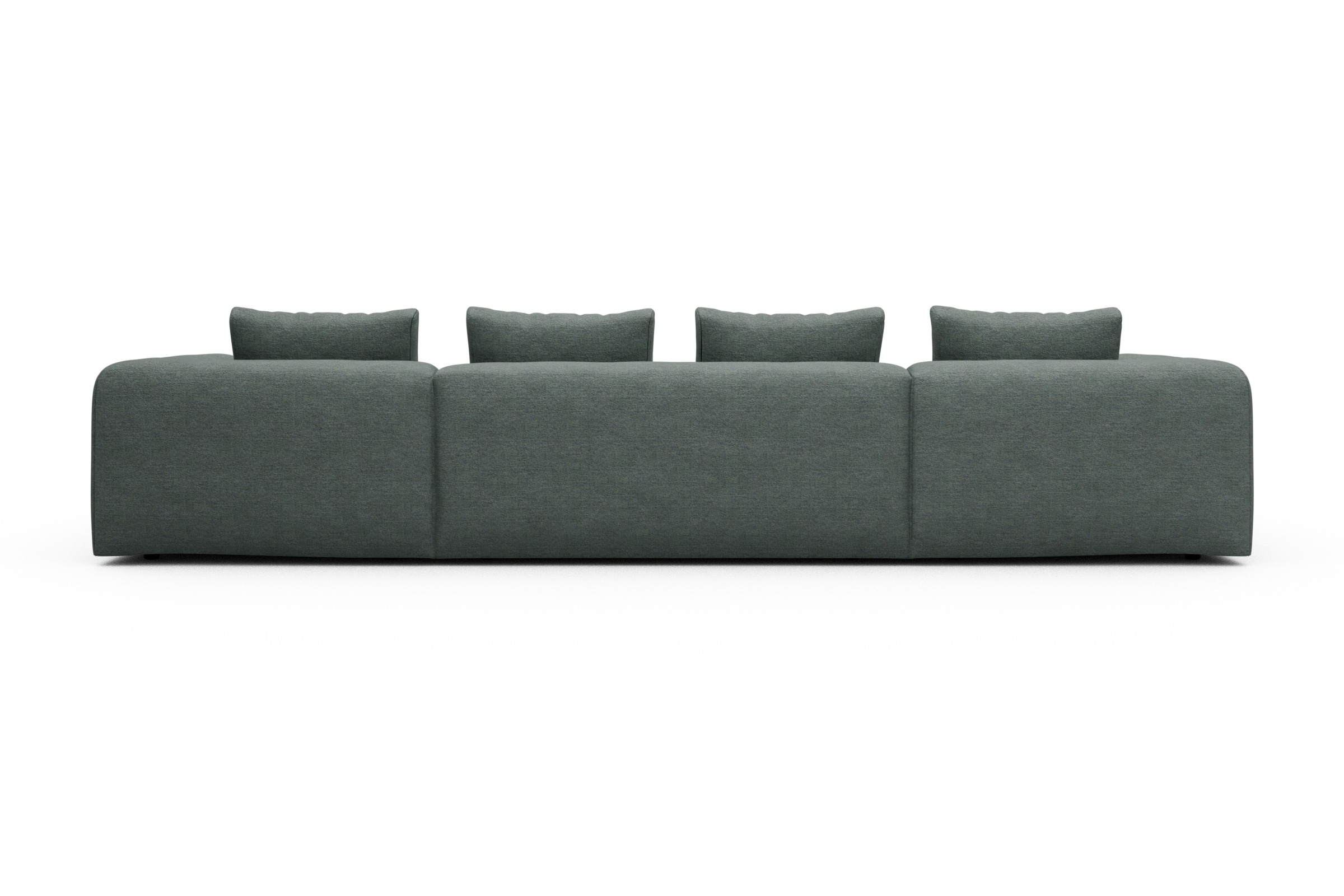 Wohnlandschaft Fred mit 2-Sitzer und Chaiselongue beidseitig Carreno-Ice-Blue