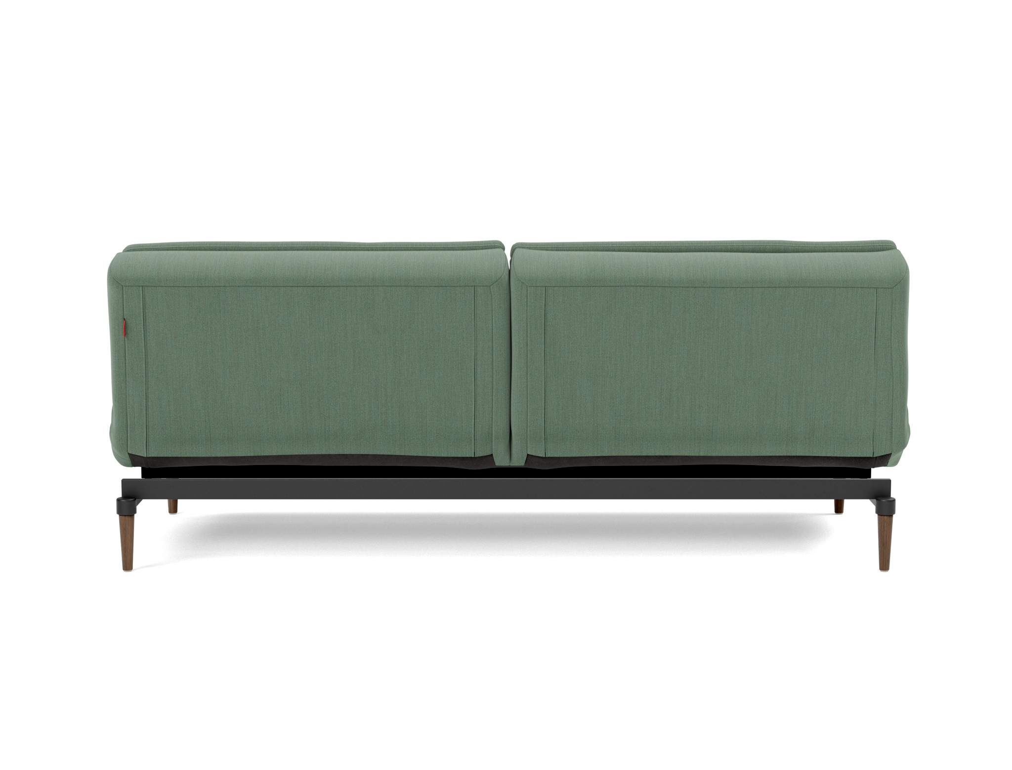 Schlafsofa Dublexo Flachgewebe Elegance 518-Green Beine Styletto Eiche dunkel