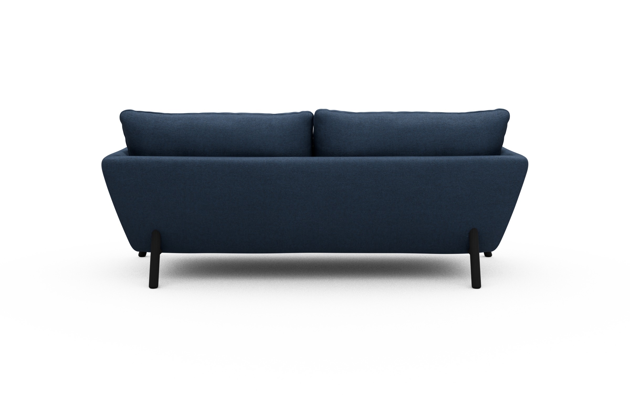 Sofa Emil 3-Sitzer Beinfarbe Eiche Schwarz Weda-Blue