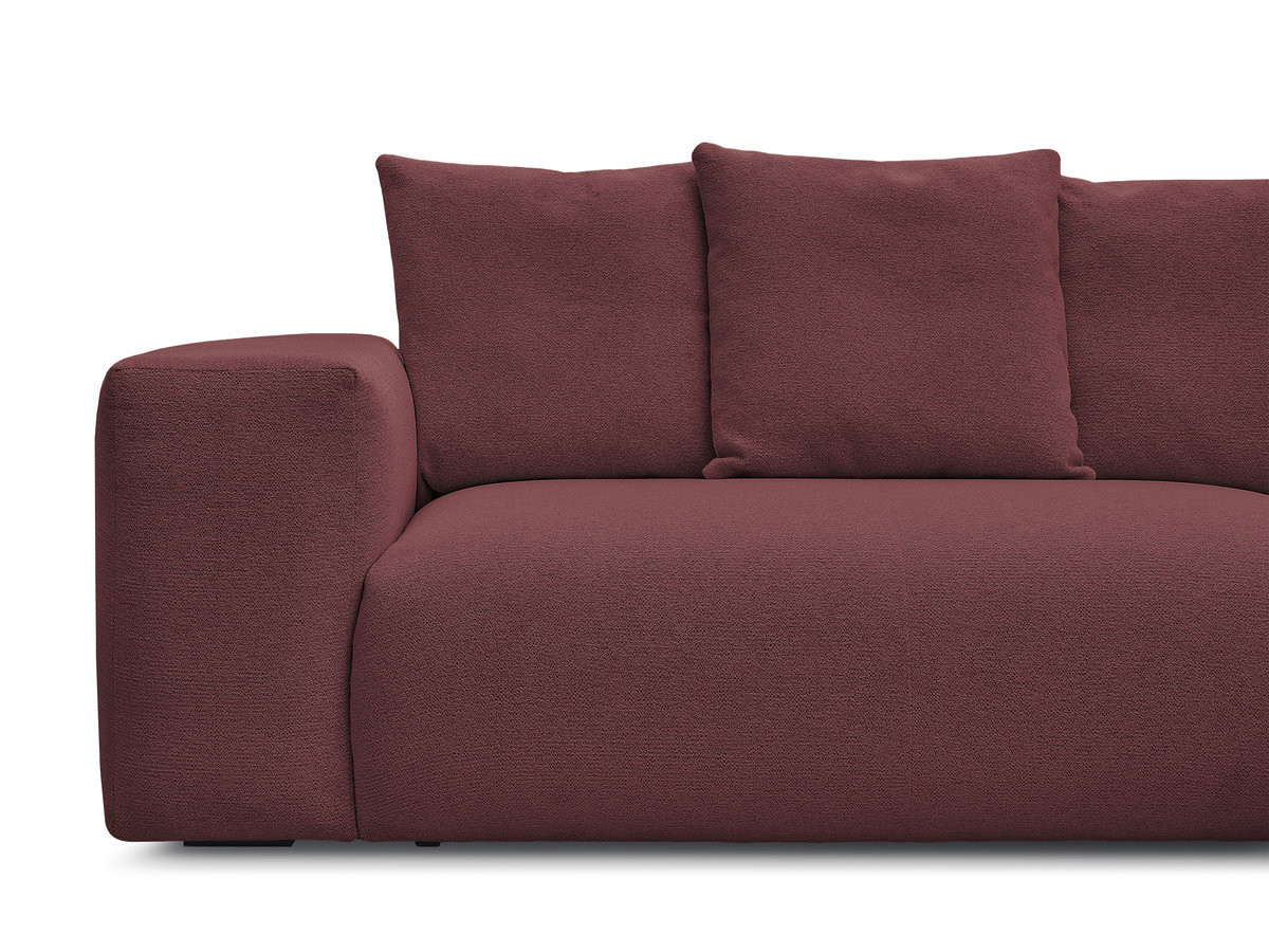 Bobochic Voltaire Ecksofa 268 × 214 cm Melange-Stoff Rot Ecke rechts
