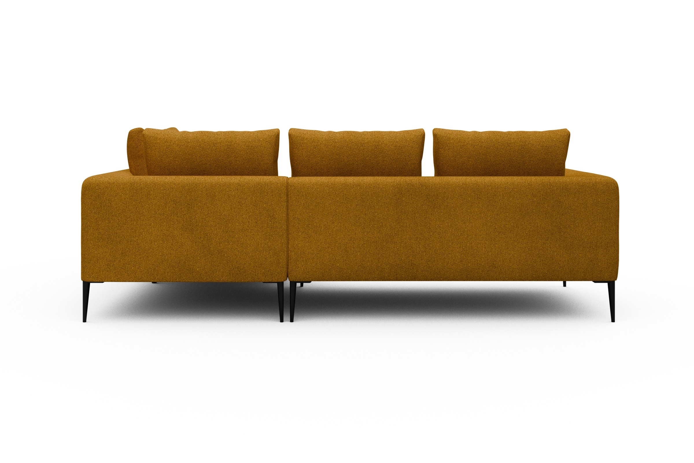 Ecksofa Paul Relax-Ecke rechts mit 2-Sitzer Boucle-Ochre