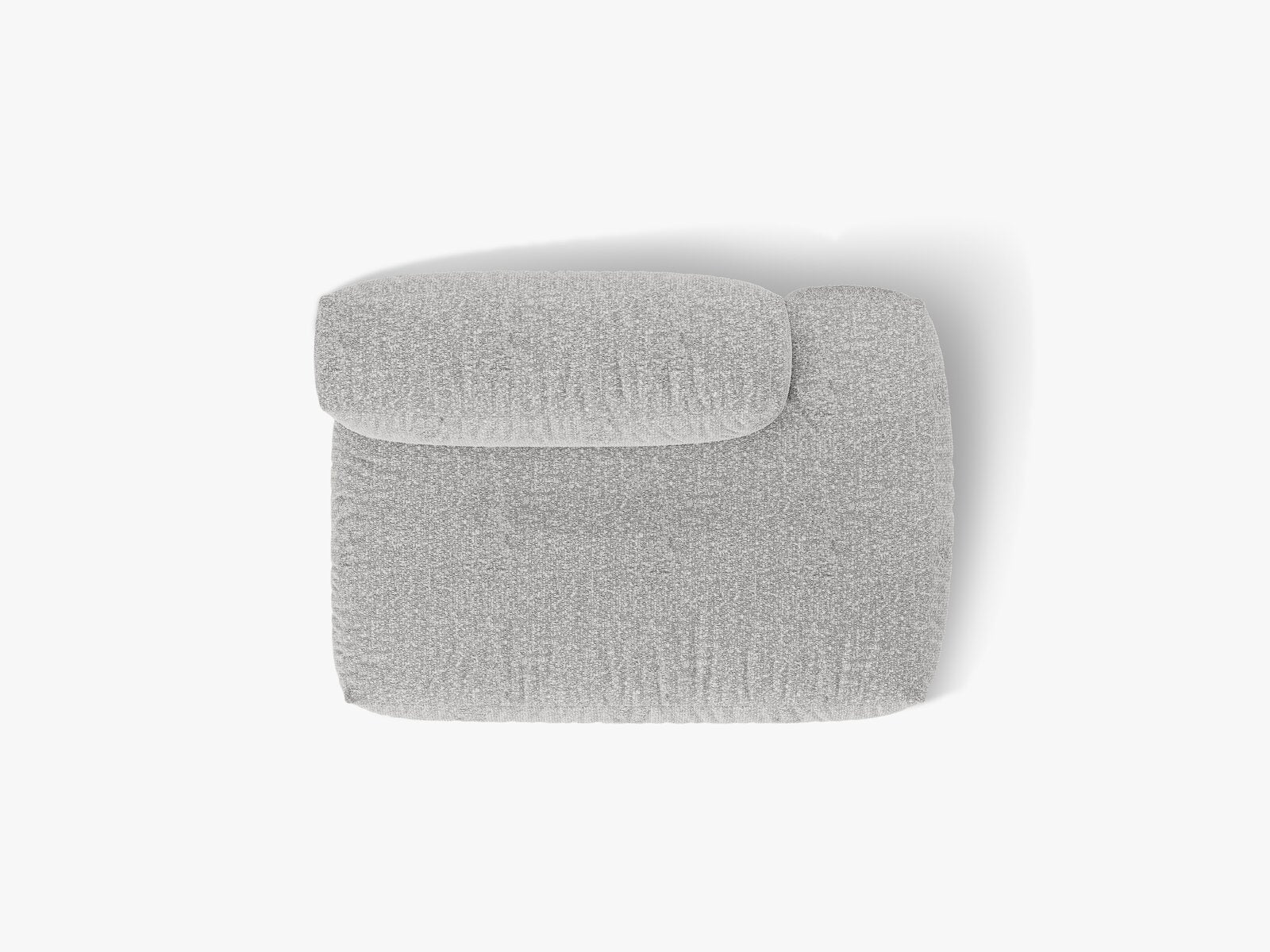 Micadoni Ecksofa-Modul Martina 1-Sitzer Rechts Boucle Monet Silber