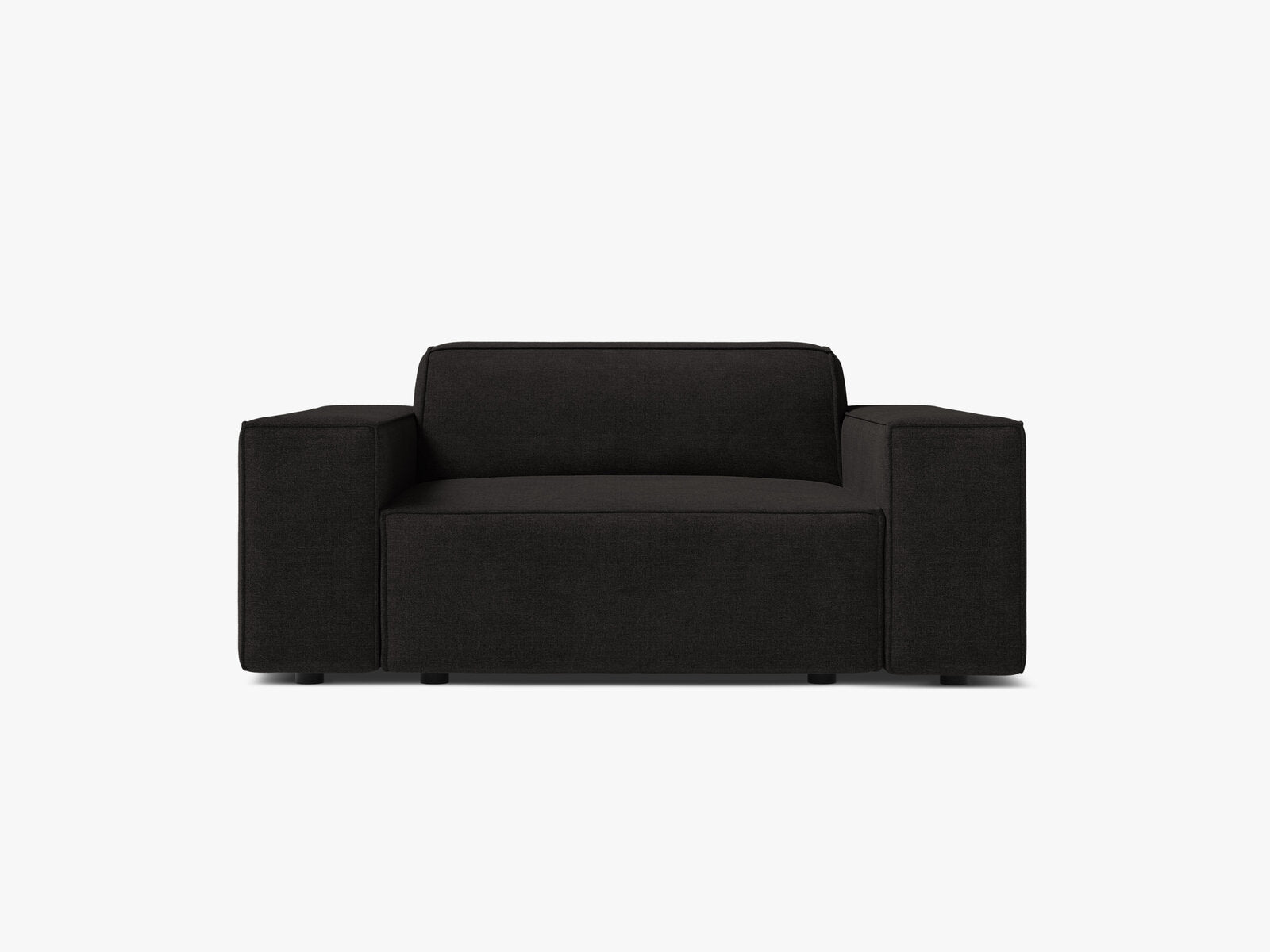 Micadoni Sessel Jodie 1-Sitzer Strukturierter Stoff Liberty Schwarz