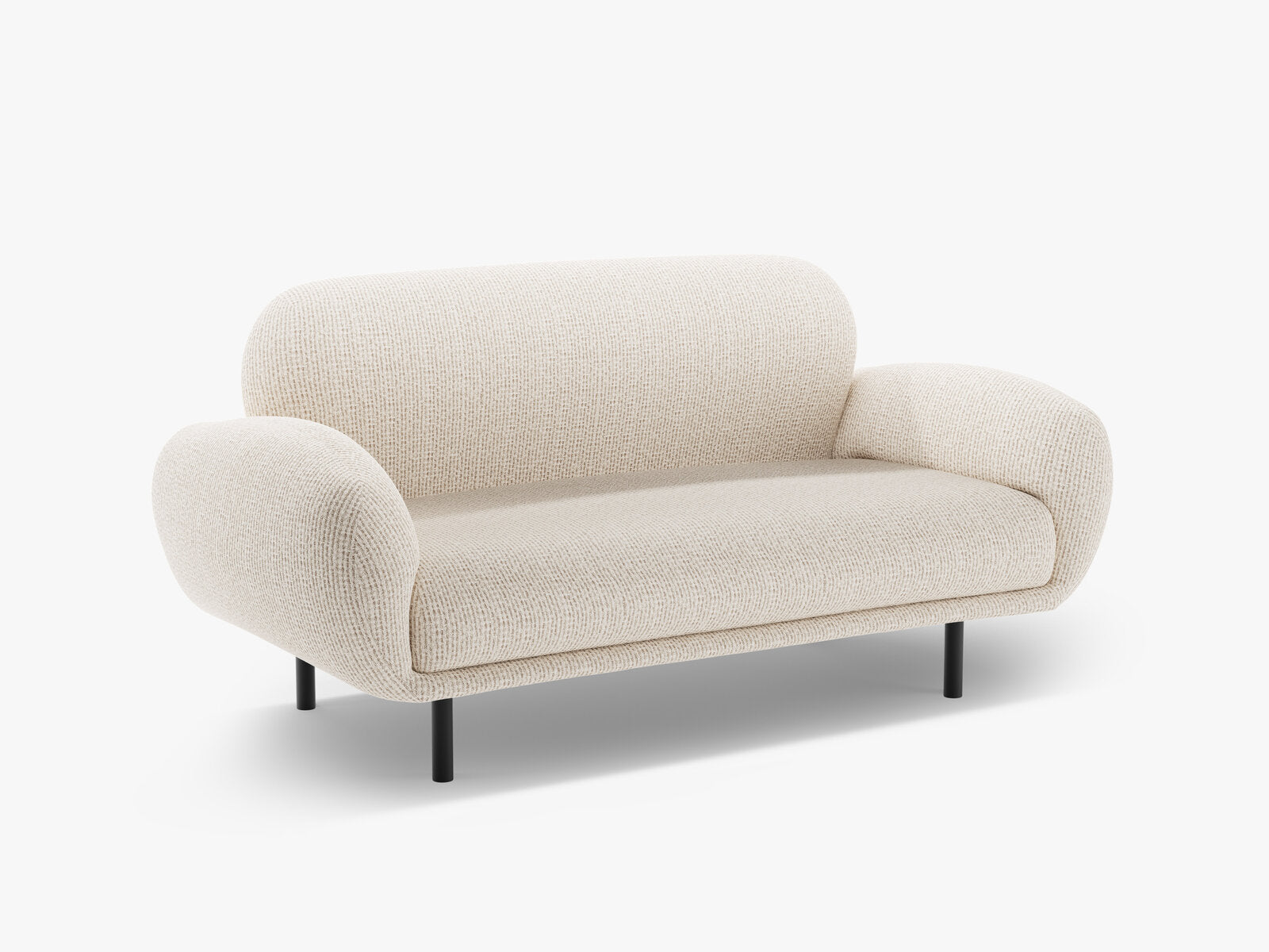 Micadoni Sofa Poppy 2-Sitzer Chenille Silencio Helles Beige