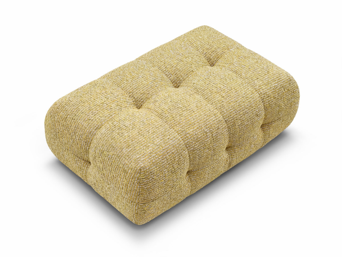 Bobochic Laura Pouf 135 × 84 cm Melange-Stoff Gelb
