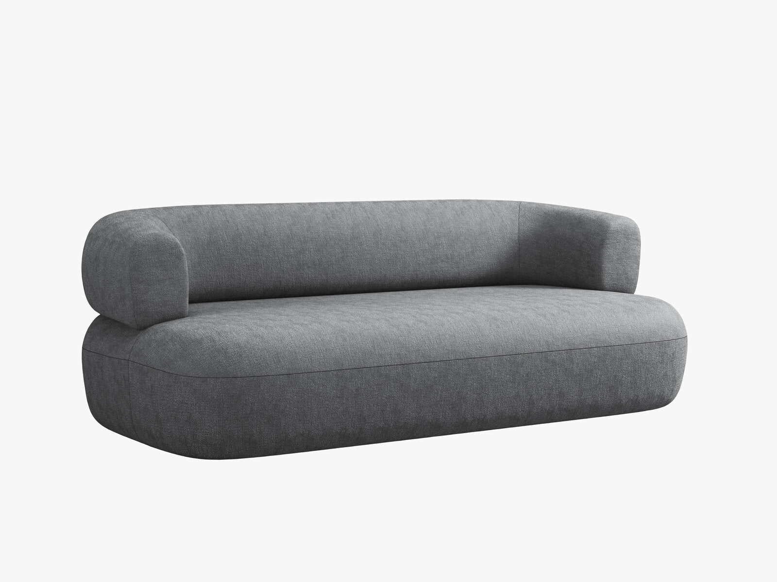 Micadoni Sofa Jenny 2-Sitzer Chenille Perfect Harmony Dunkelgrau
