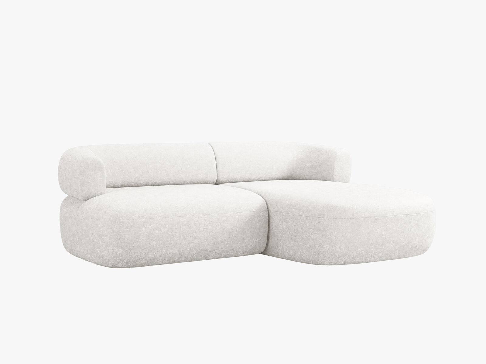Micadoni 5-Sitzer Ecksofa Jenny Kleine Version Rechts Chenille Perfect Harmony Helles Beige