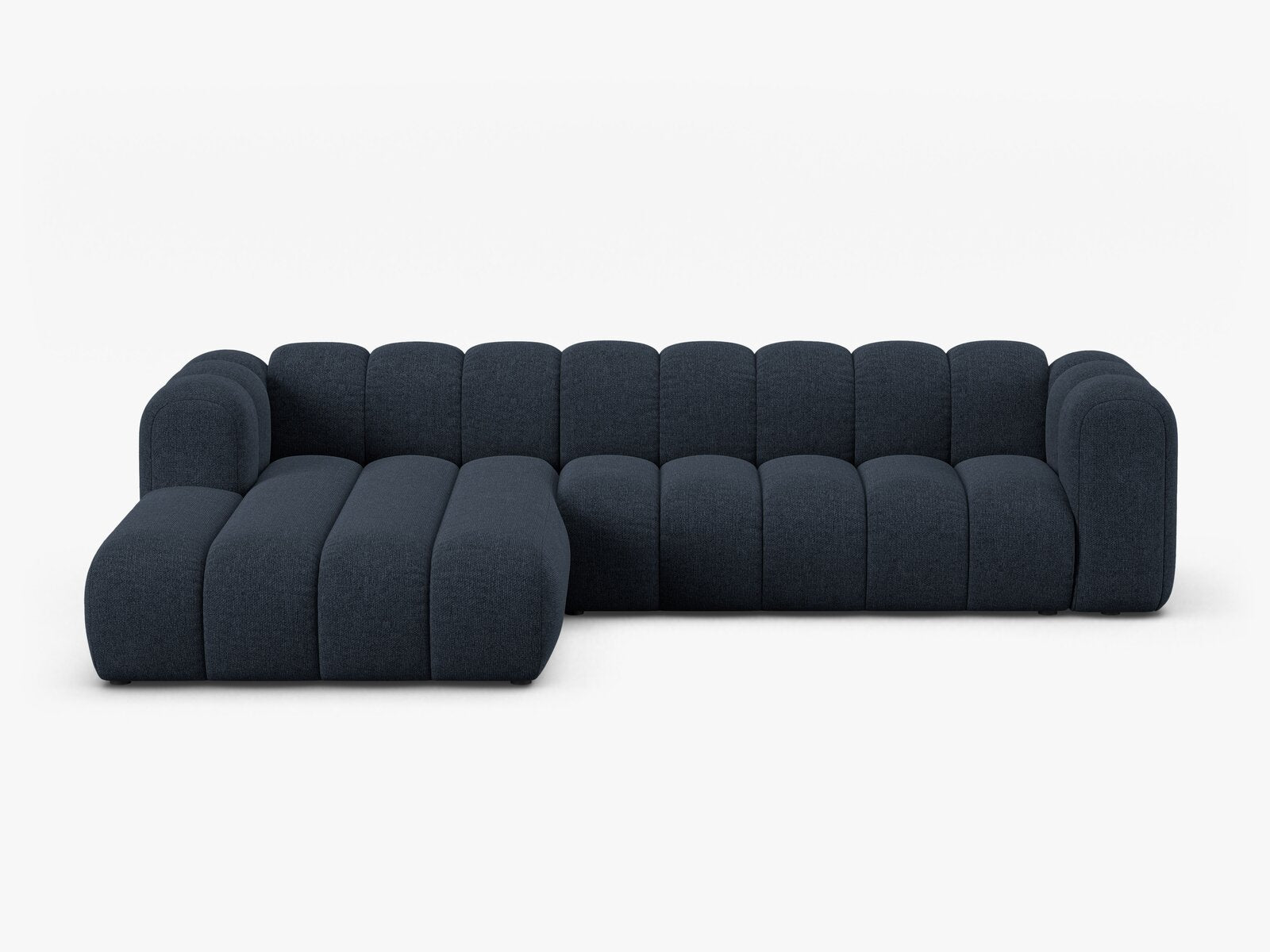 Micadoni Modulares Ecksofa Lupine 4-Sitzer Links Chenille Eden Marineblau