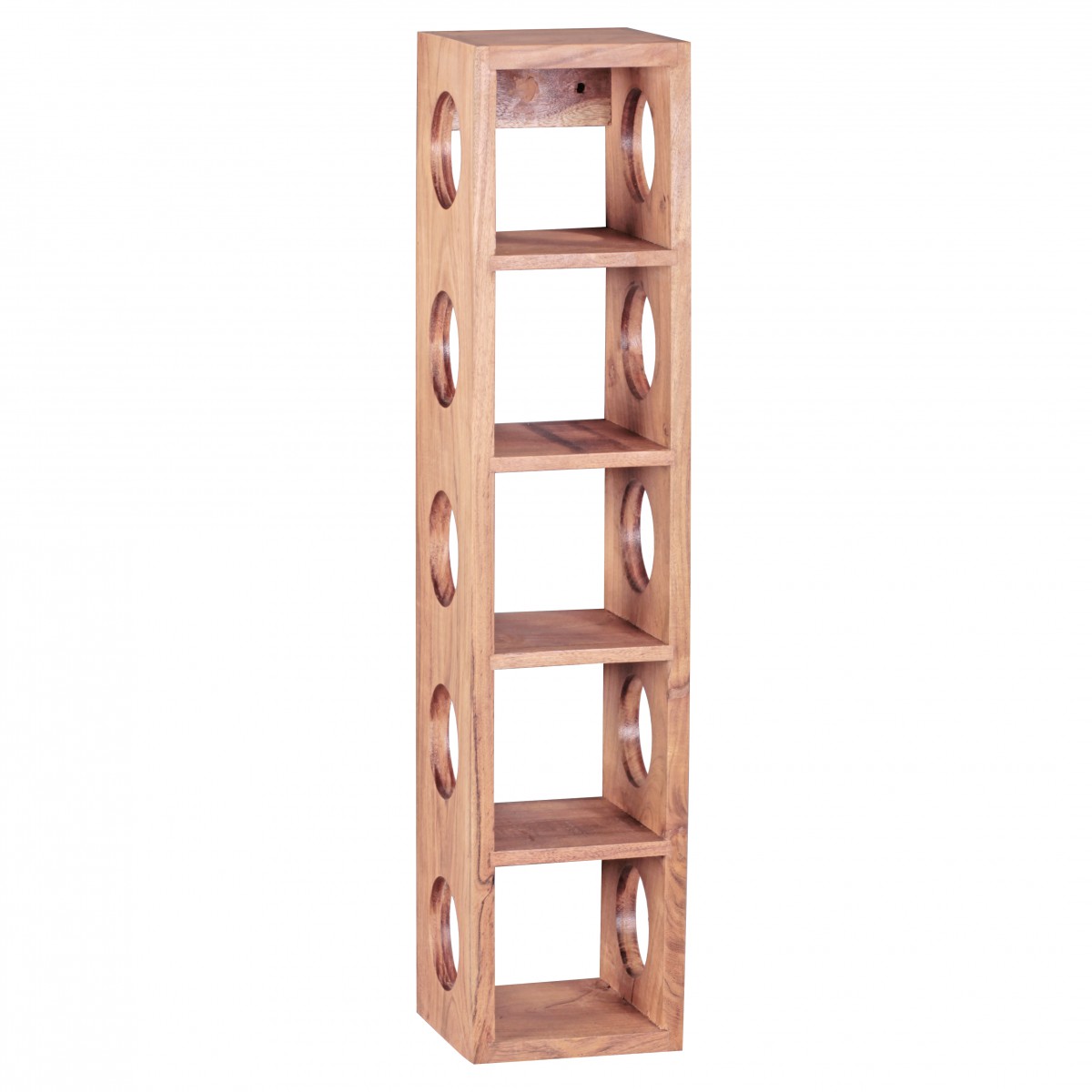 Standregal Aalvik Massivholz Akazie 15 × 15 × 70 cm