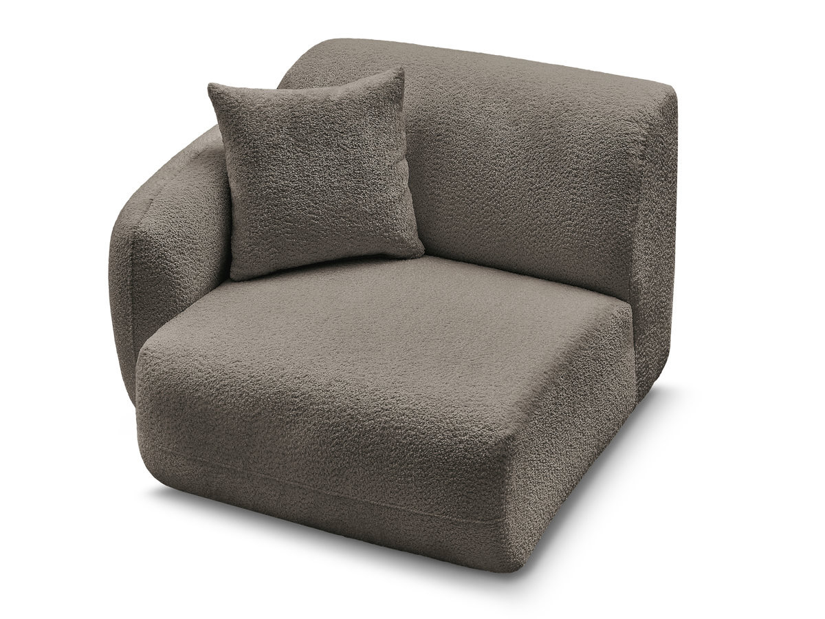 Bobochic Anda Sofamodul 1-Sitzer 104 × 103 cm Chenille Taupe Ecke links