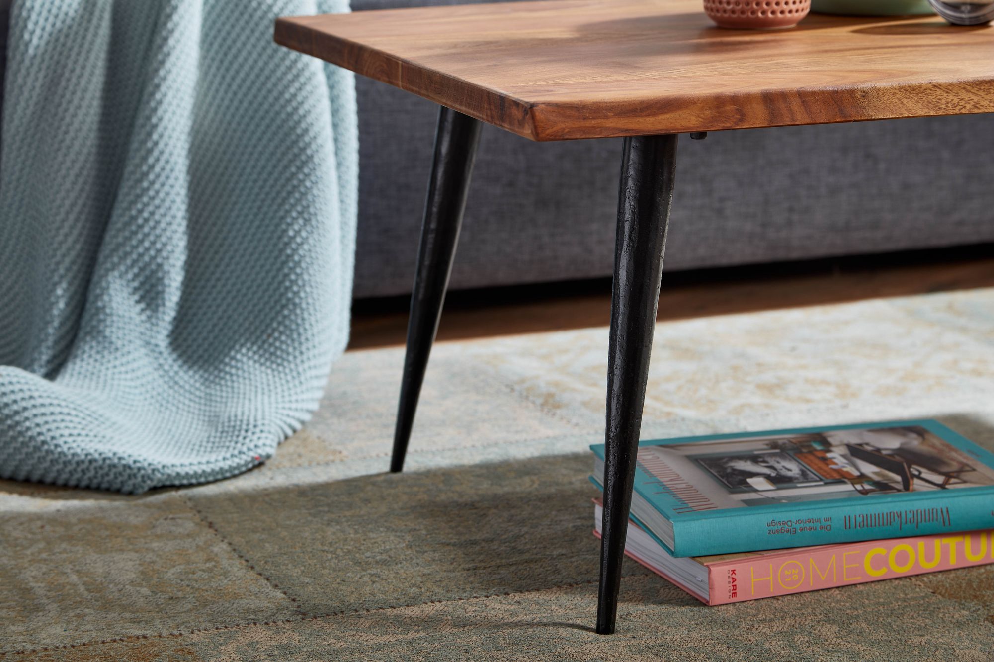 Couchtisch Olafsvik Massivholz Dunkelbraun 110 × 60 × 40 cm