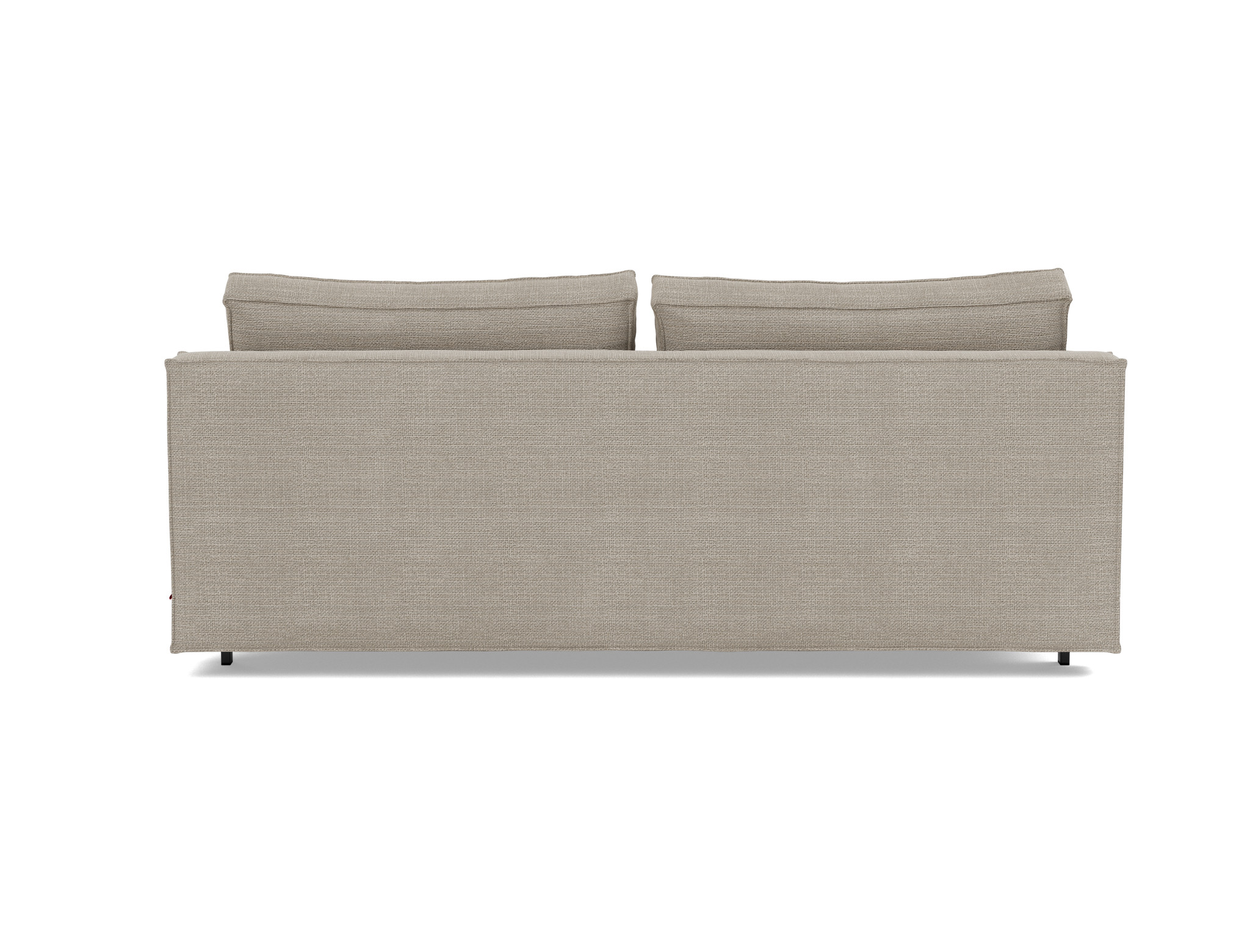 Schlafsofa Sly Strukturierter Stoff Kenya 579-Gravel Beine Schwarzes Metall
