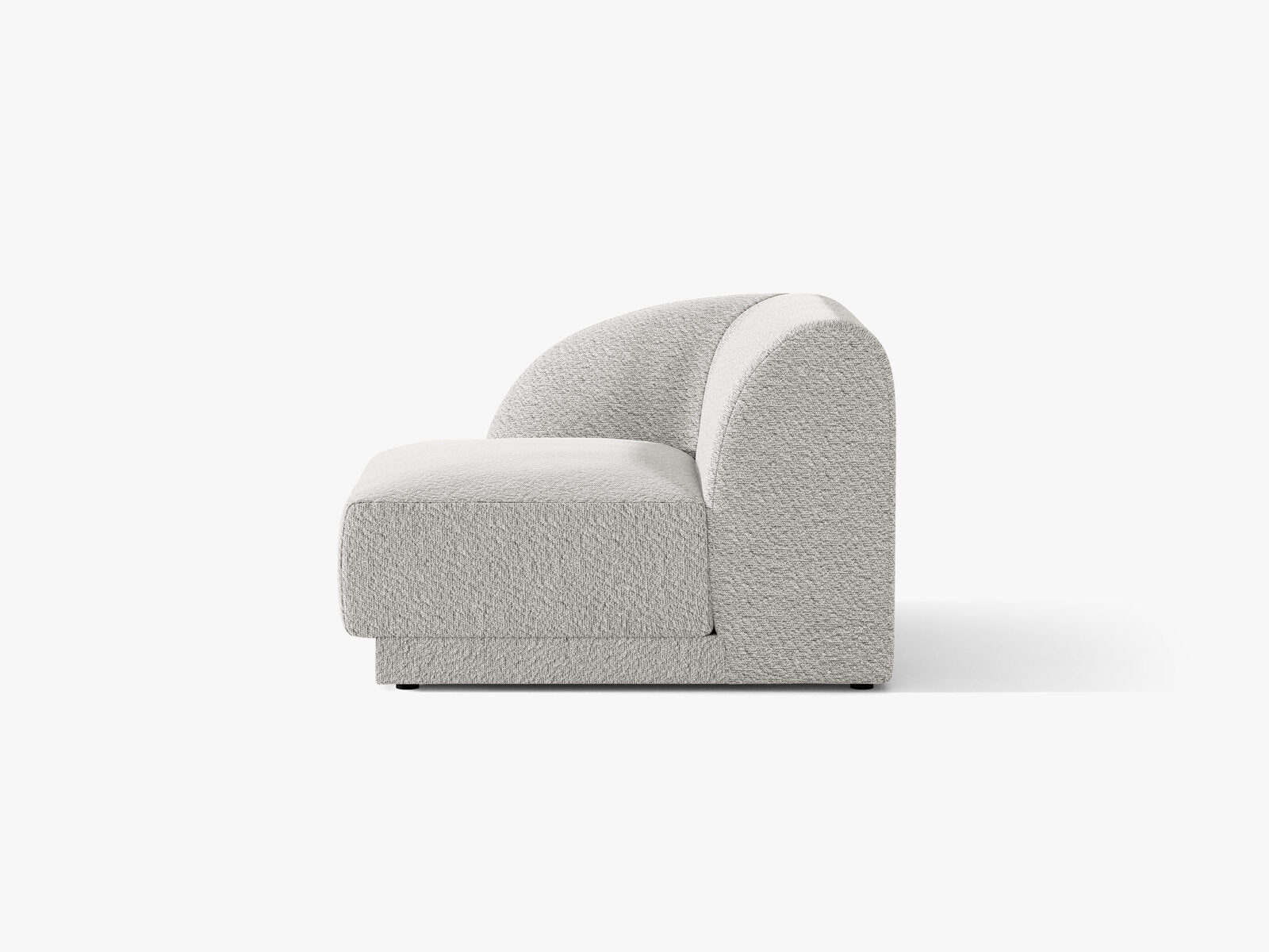 Micadoni Eckmodul Miley 1-Sitzer Links Boucle Baloo Hellgrau