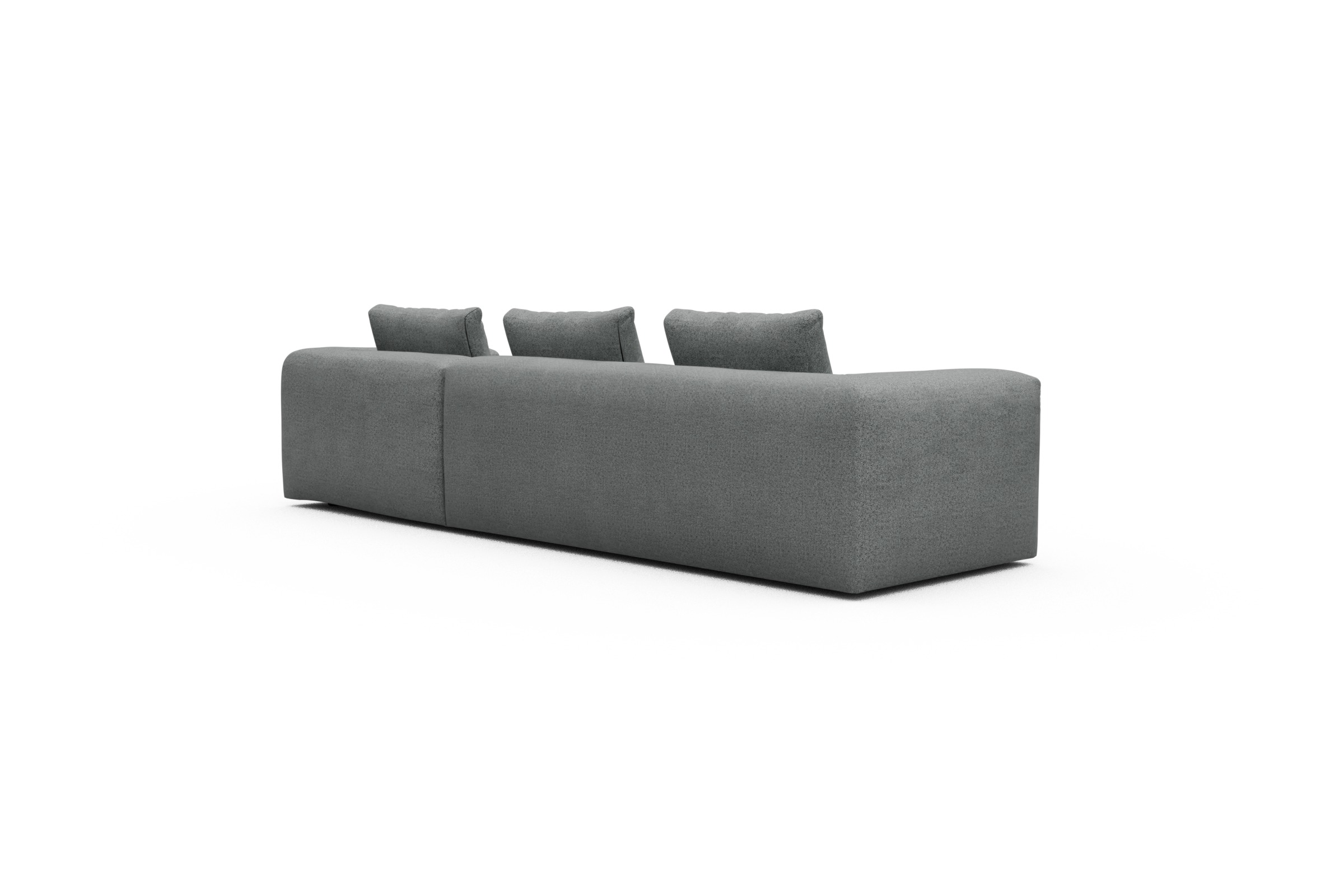 Ecksofa Fred Chaiselongue rechts mit 2,5-Sitzer Aivi-Gravet-Grey