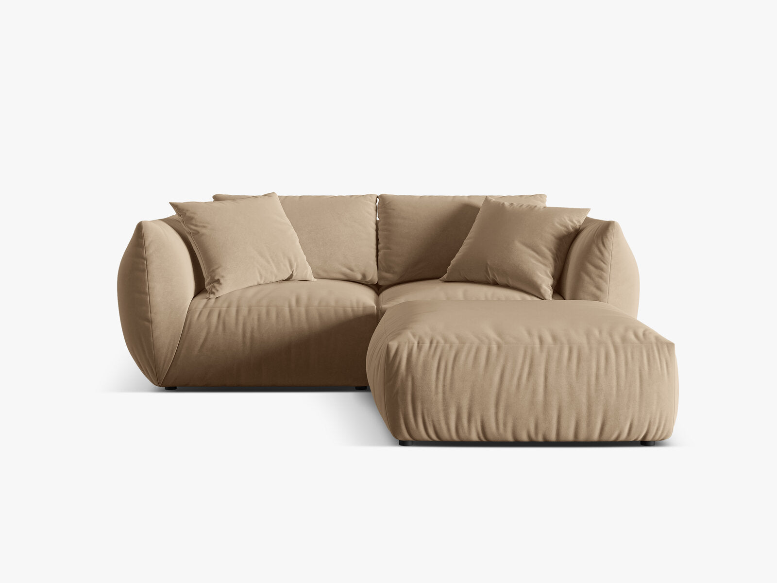 Micadoni Modulares Sofa Chris 4-Sitzer Samt Sand