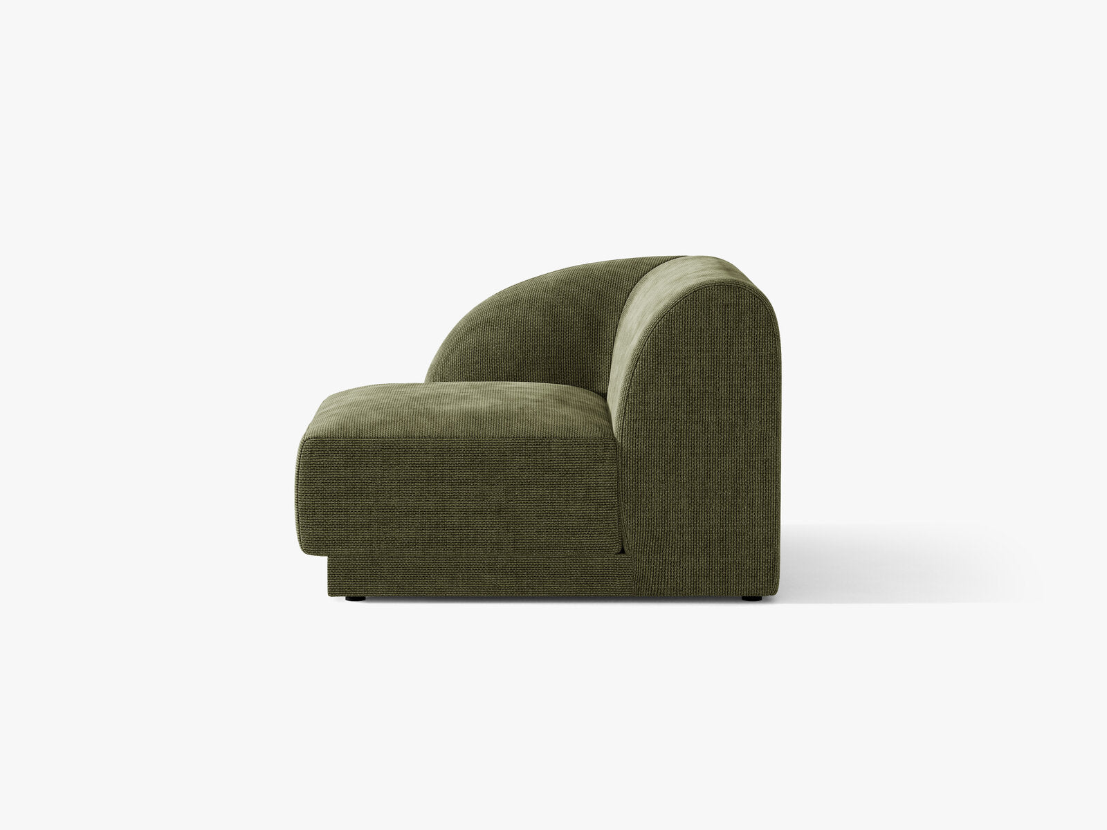 Micadoni Eckmodul Miley 1-Sitzer Chenille Eden Grün Links