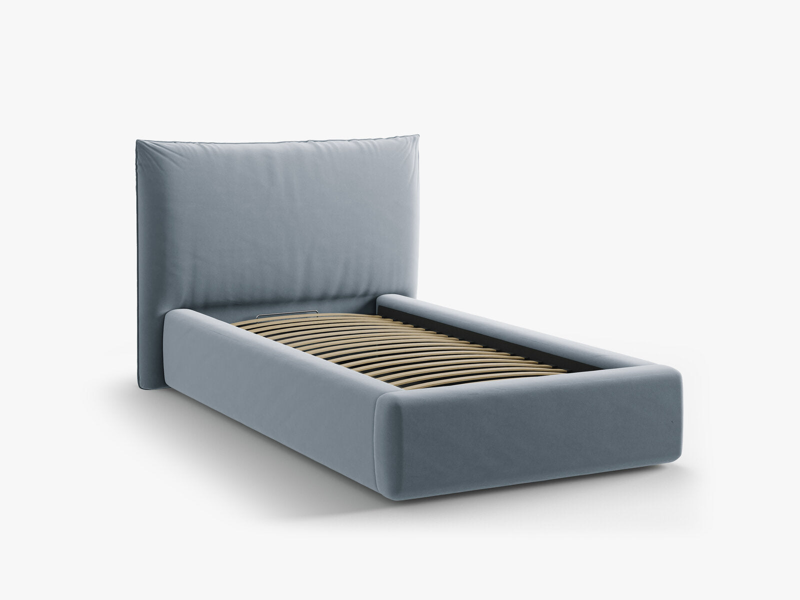 Micadoni Bett Kaelle Samt Bluvel Hellblau