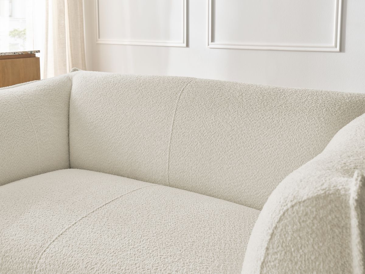Bobochic Giorgia Sofa 2-Sitzer Bouclé-Stoff Beige