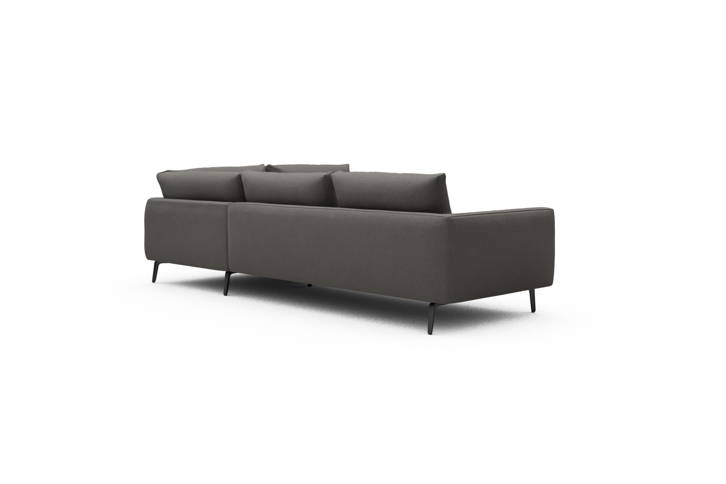 Ecksofa Karl Relax-Ecke rechts mit 2,5-Sitzer Satya-Taupe