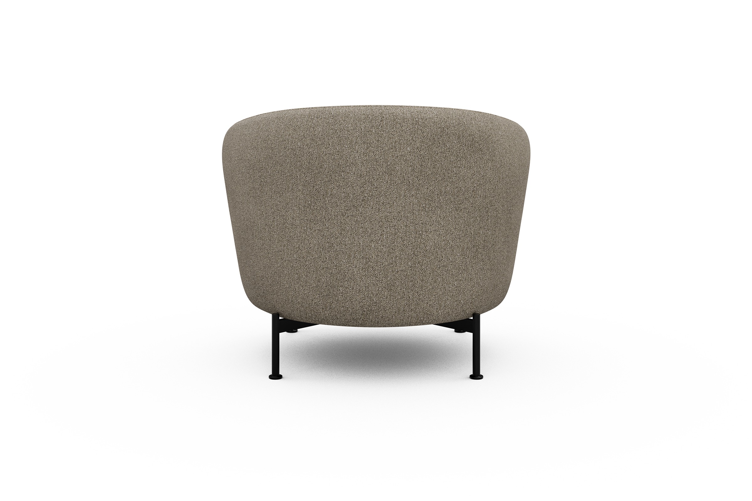 Sessel Ronda X-Metallgestell Schwarz Boucle-Belge