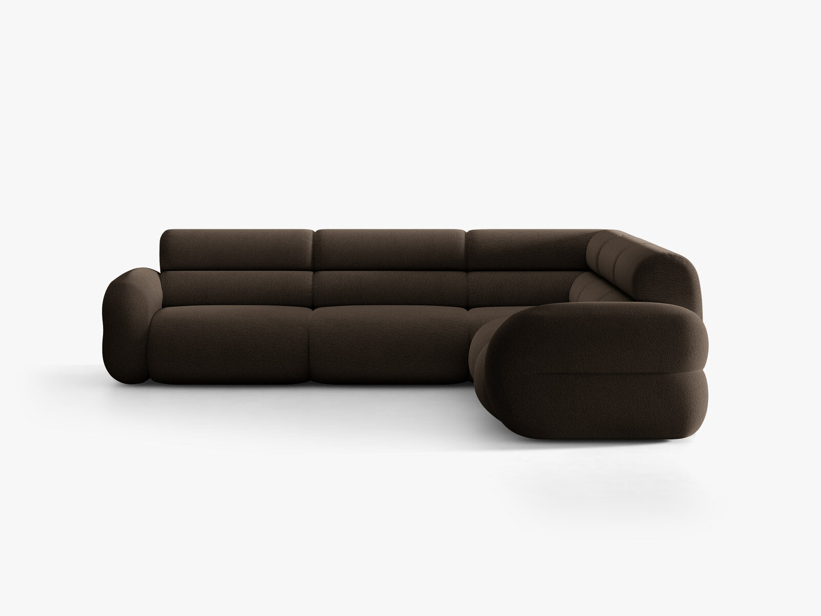 Micadoni Neo Modulares Ecksofa 7-Sitzer Boucle Baloo Braun
