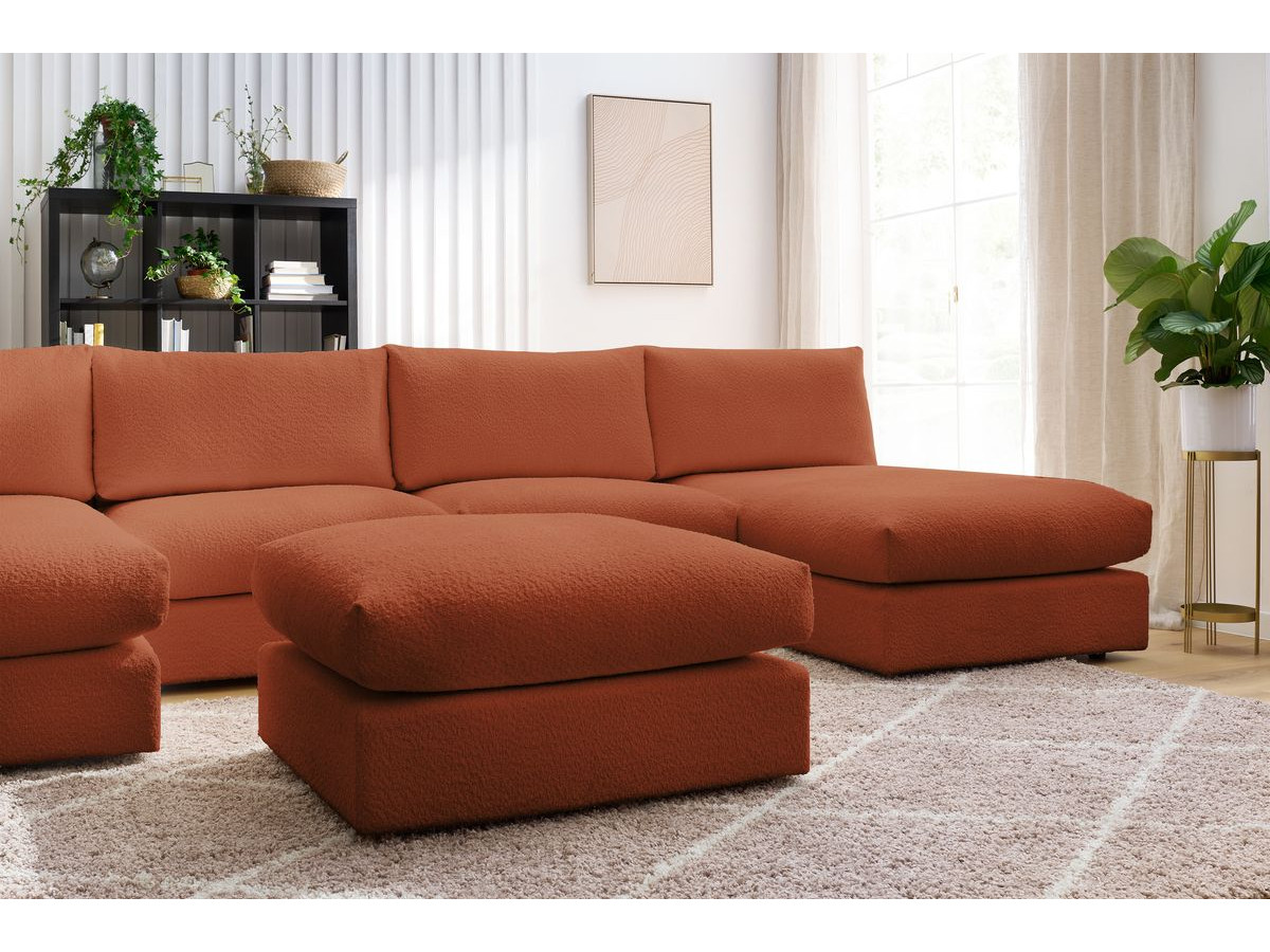Bobochic Paris Wohnlandschaft Bouclé-Stoff Orange