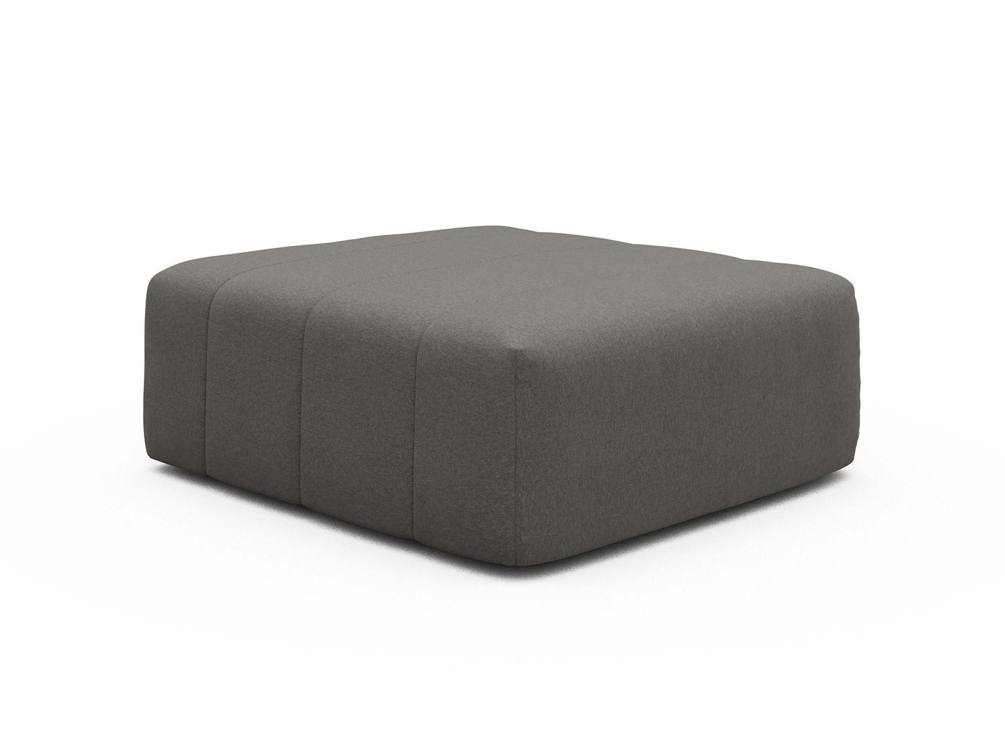 Ottomane Hugo Strukturierter Stoff Satya 446-Taupe-Brown