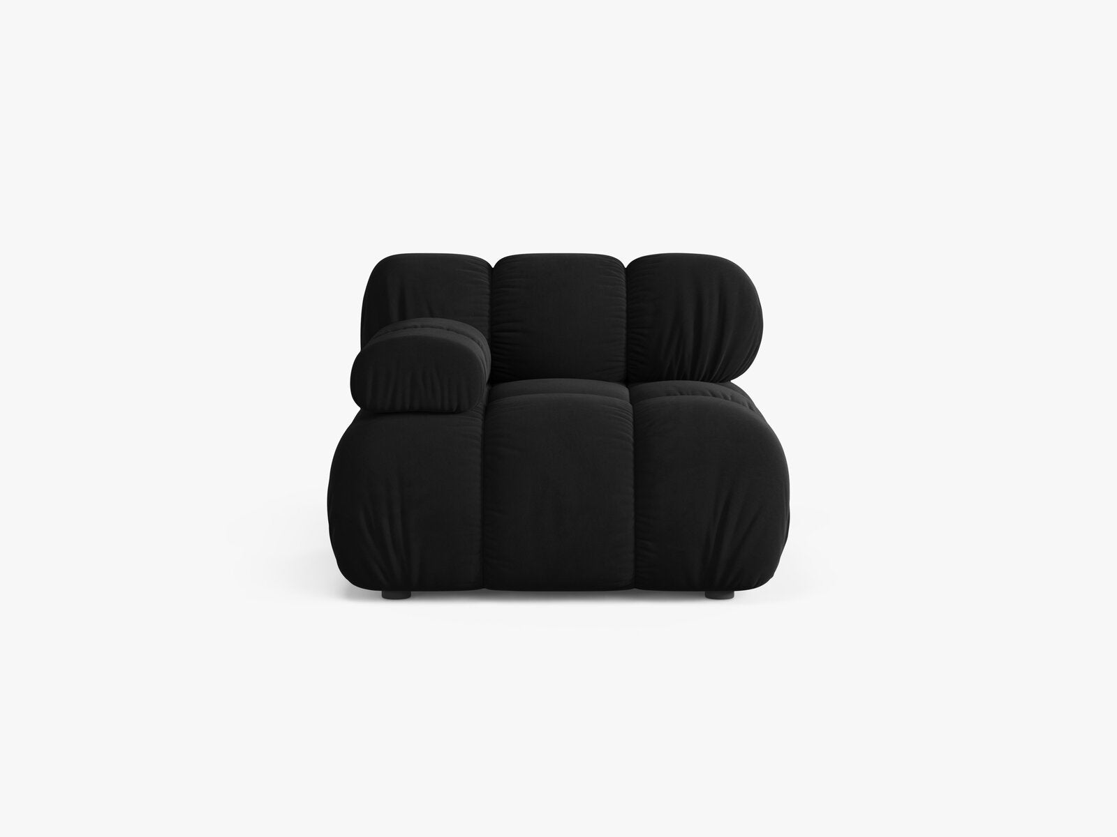 Micadoni Eckmodul Bellis Links Samt Bluvel Schwarz