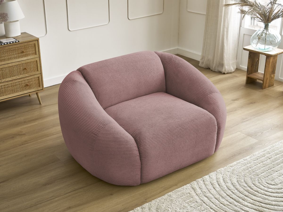 Bobochic Tina Sessel Cordsamt Rosa