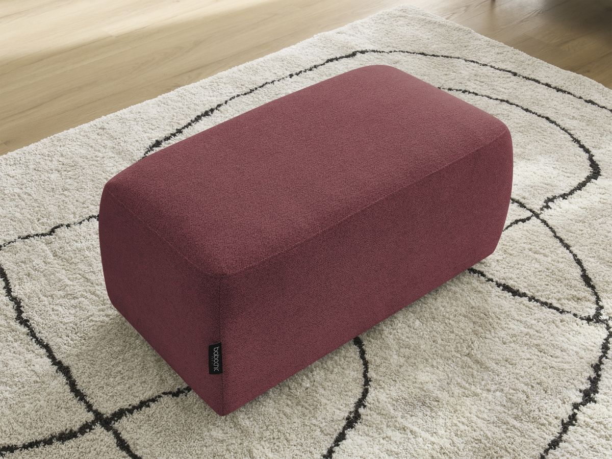 Bobochic Atilla Pouf Melange-Stoff Rot