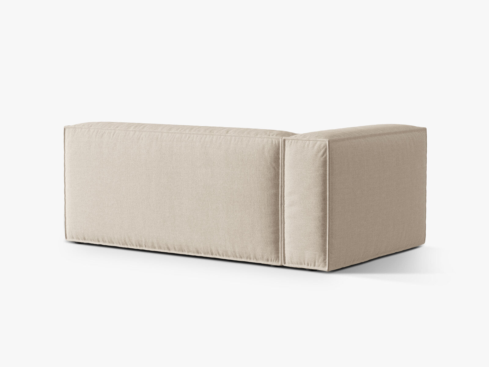 Micadoni Modul Nuria Groß 3-Sitzer Links Strukturierter Stoff Beige