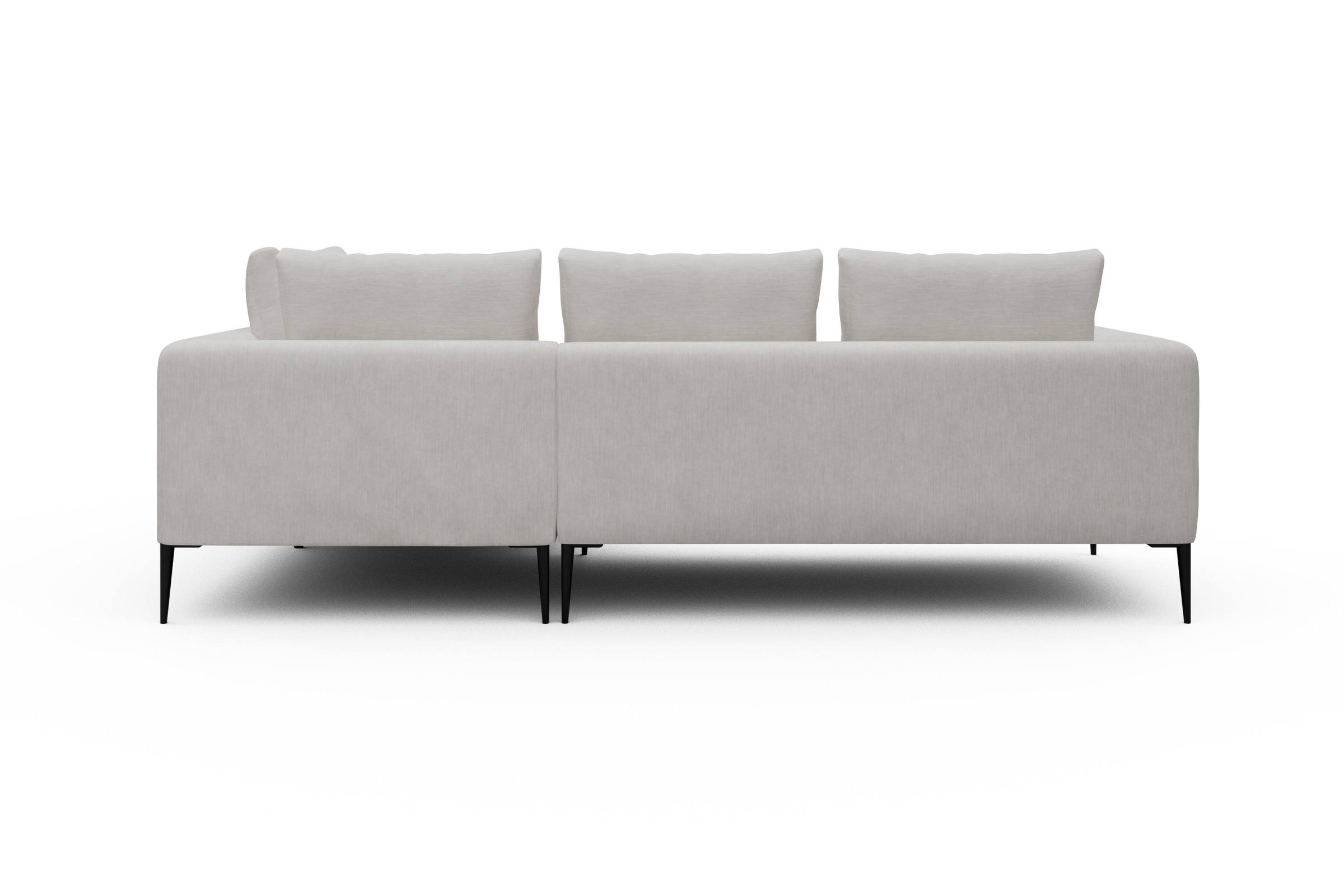 Ecksofa Paul Relax-Ecke rechts mit 2-Sitzer Vivus-Dusty-Off-White