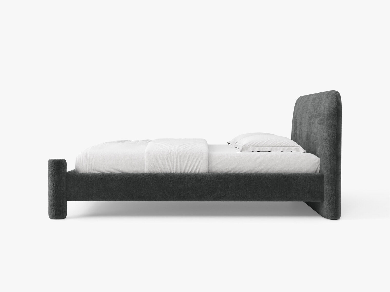 Micadoni Vera Bett mit Kopfteil Chenille Perfect Harmony Dunkelgrau 140x200