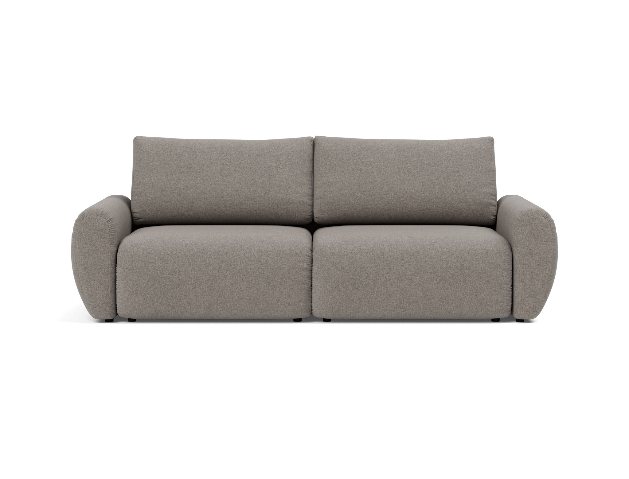 Schlafsofa Norum mit Curve-Armlehnen Flachgewebe Mixed Dance 521-Grey