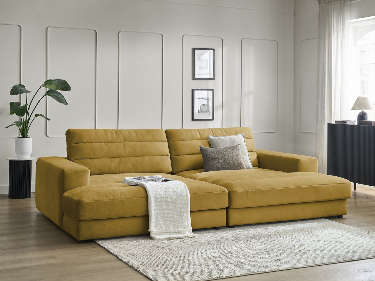Bobochic Sierra Sofa 4-Sitzer Samt Gelb