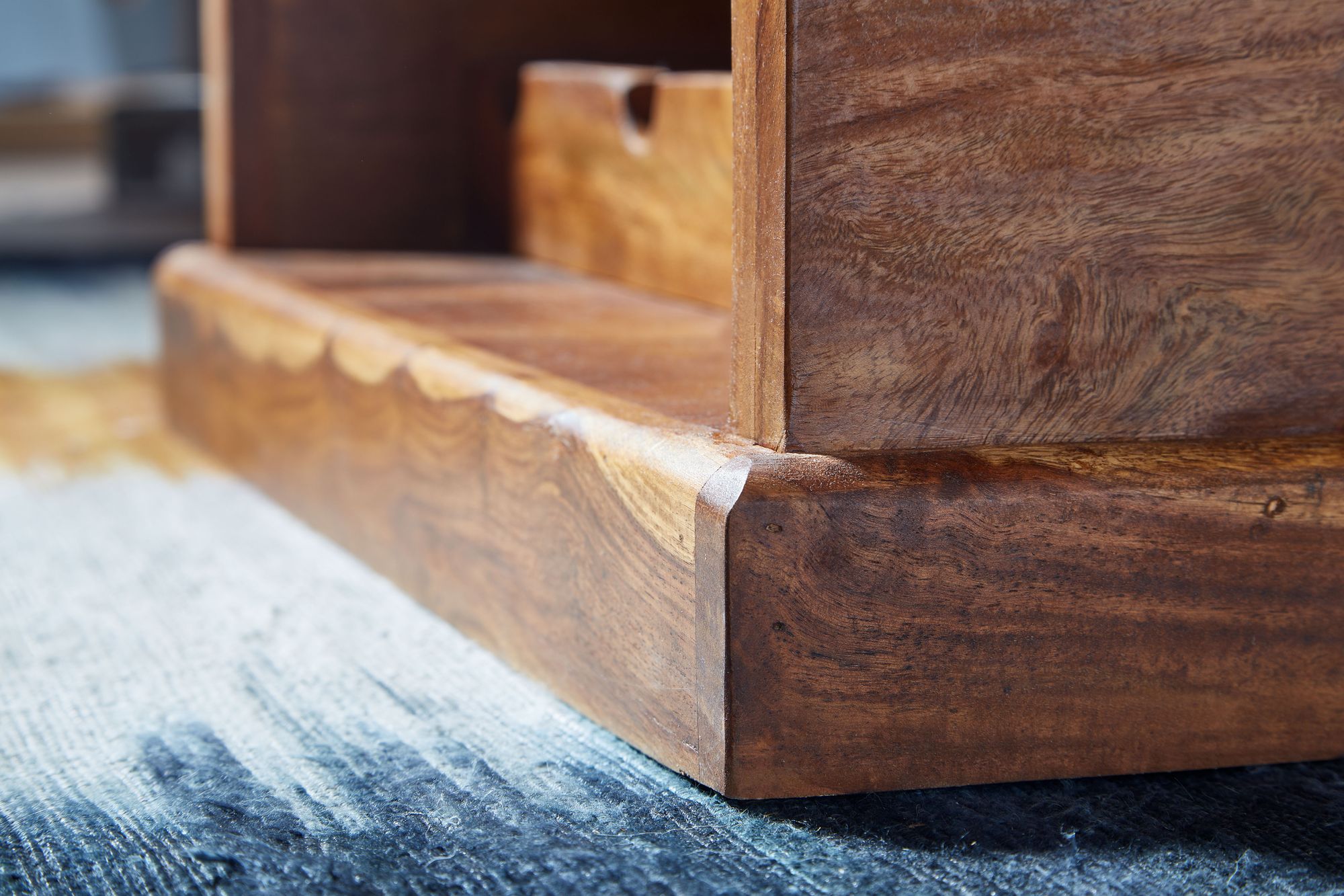 Couchtisch Sandfell Sheesham Massivholz 100 × 60 × 40 cm