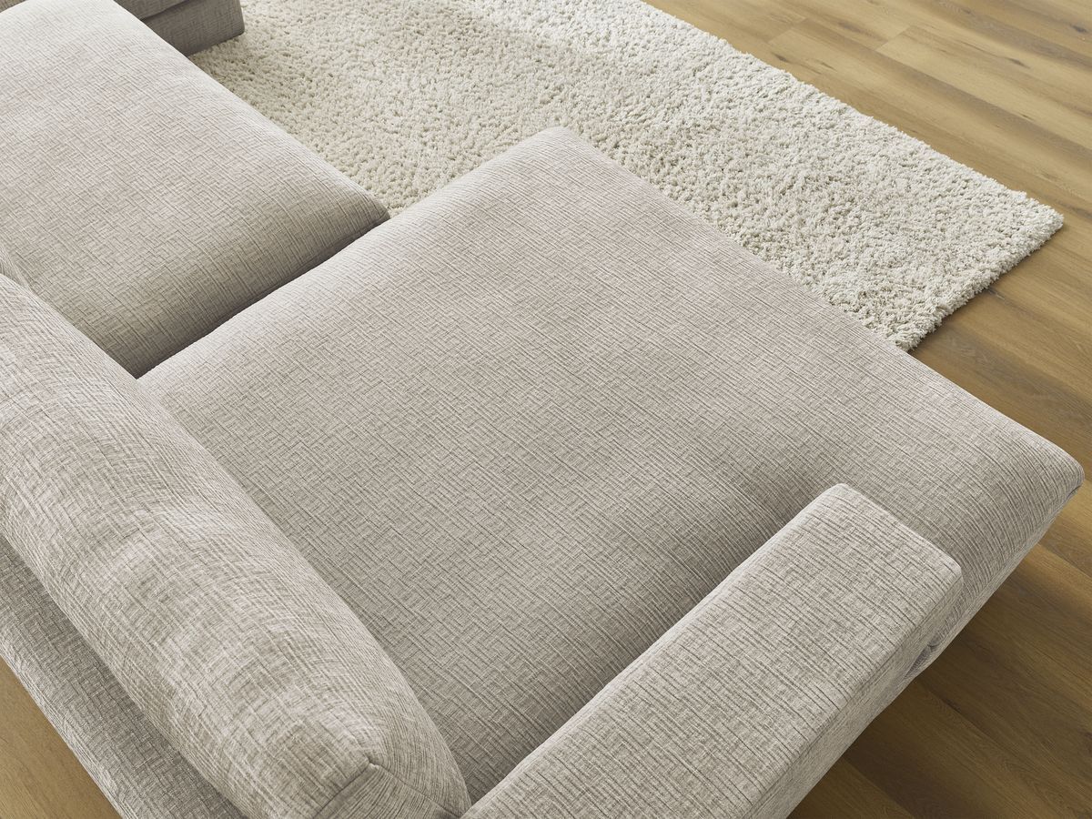 Bobochic Leonard Wohnlandschaft 349 × 159 cm Strukturstoff Beige