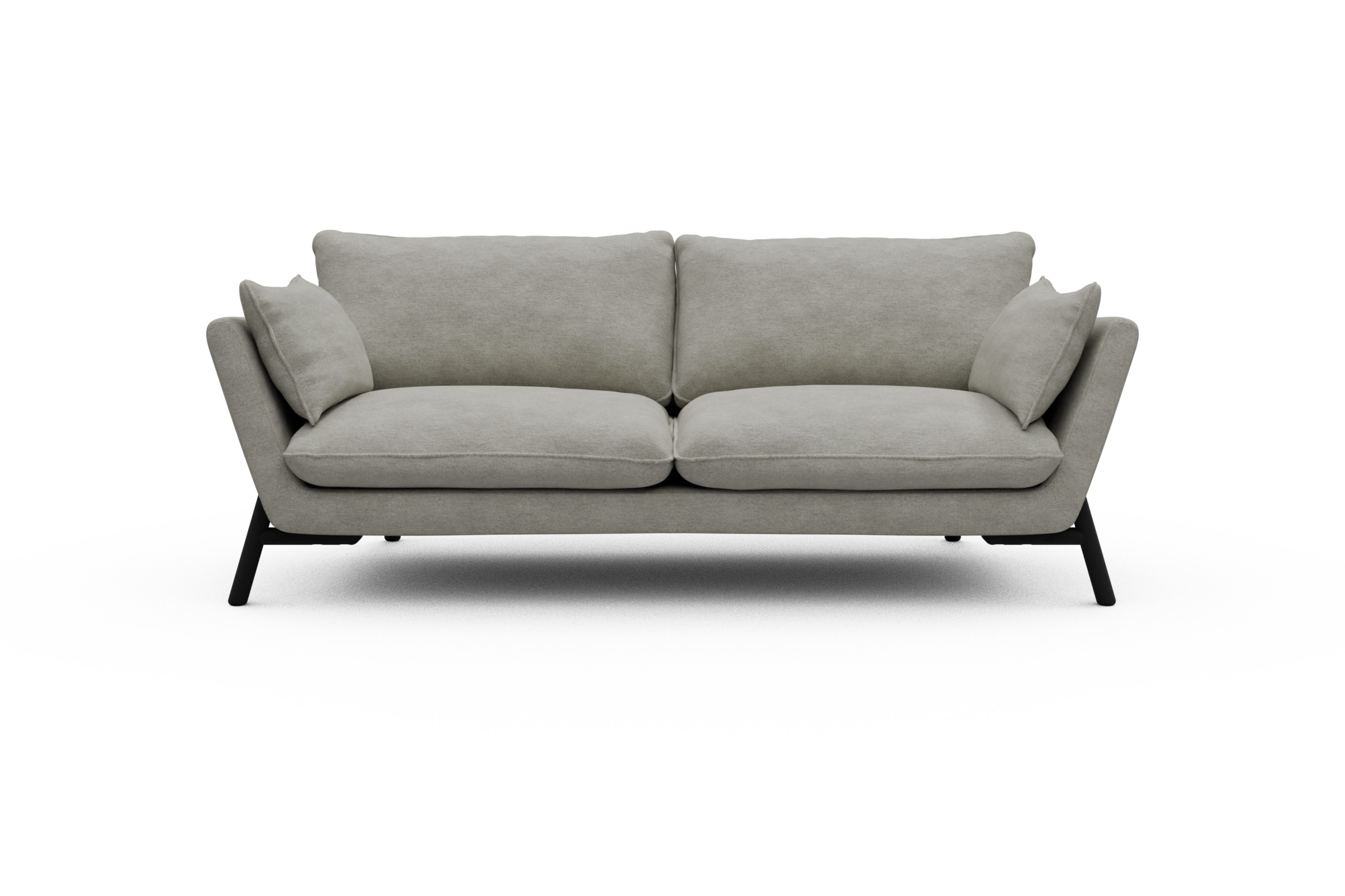 Skandi Home Sofa Emil 3-Sitzer Beinfarbe Eiche Schwarz Carreno-Moon-Stone-White moebelfaktor